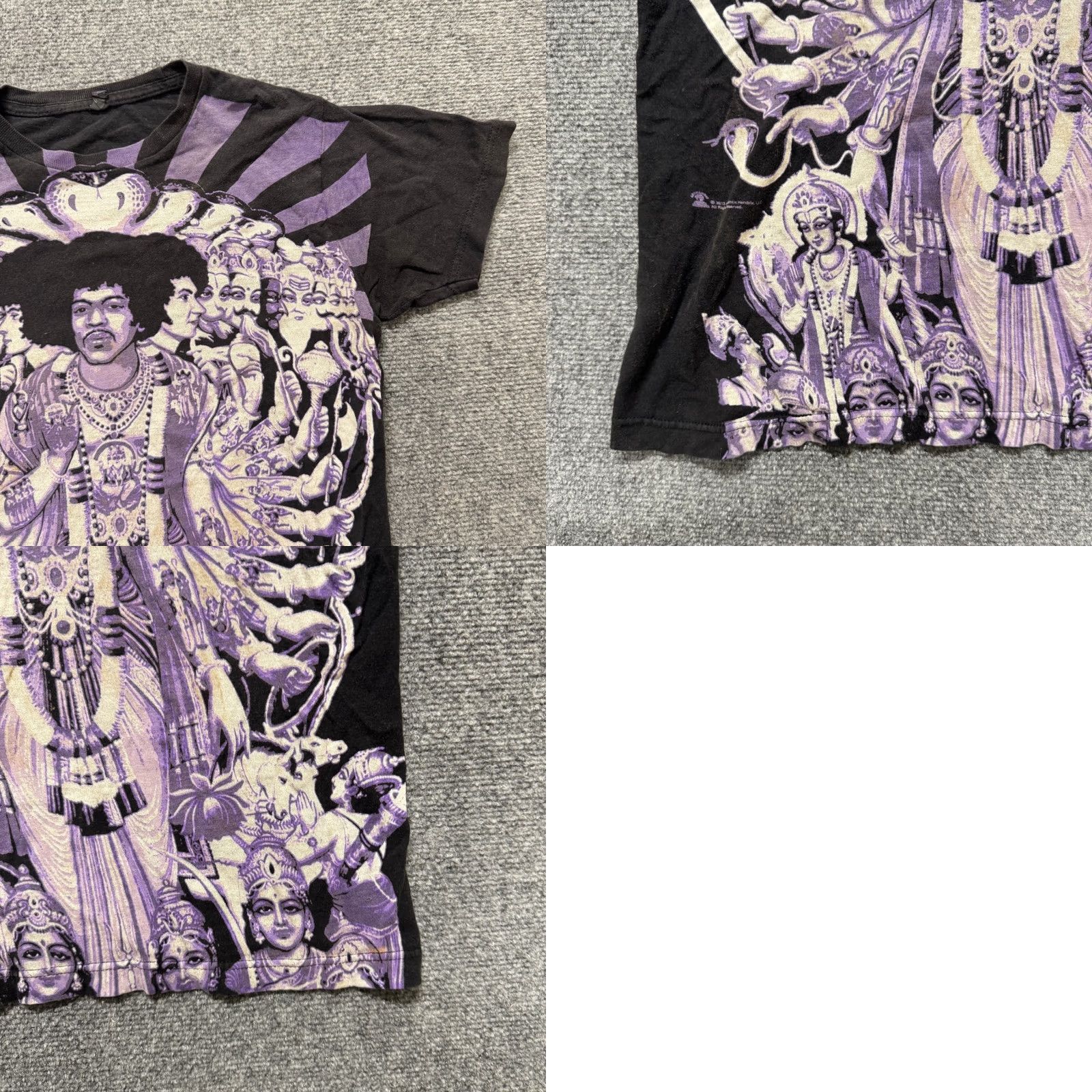 The Unbranded Brand Jimi Hendrix T-Shirt XS Men Purple 2013 Axis Bold As Love Rock Music Stained Y2K Size US XS / EU 42 / 0 - 8 Thumbnail