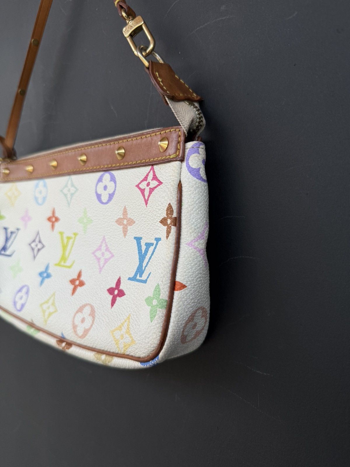 Louis Vuitton Louis Vuitton x Takashi Murakami White Multicolor Pochette Size ONE SIZE - 5 Thumbnail