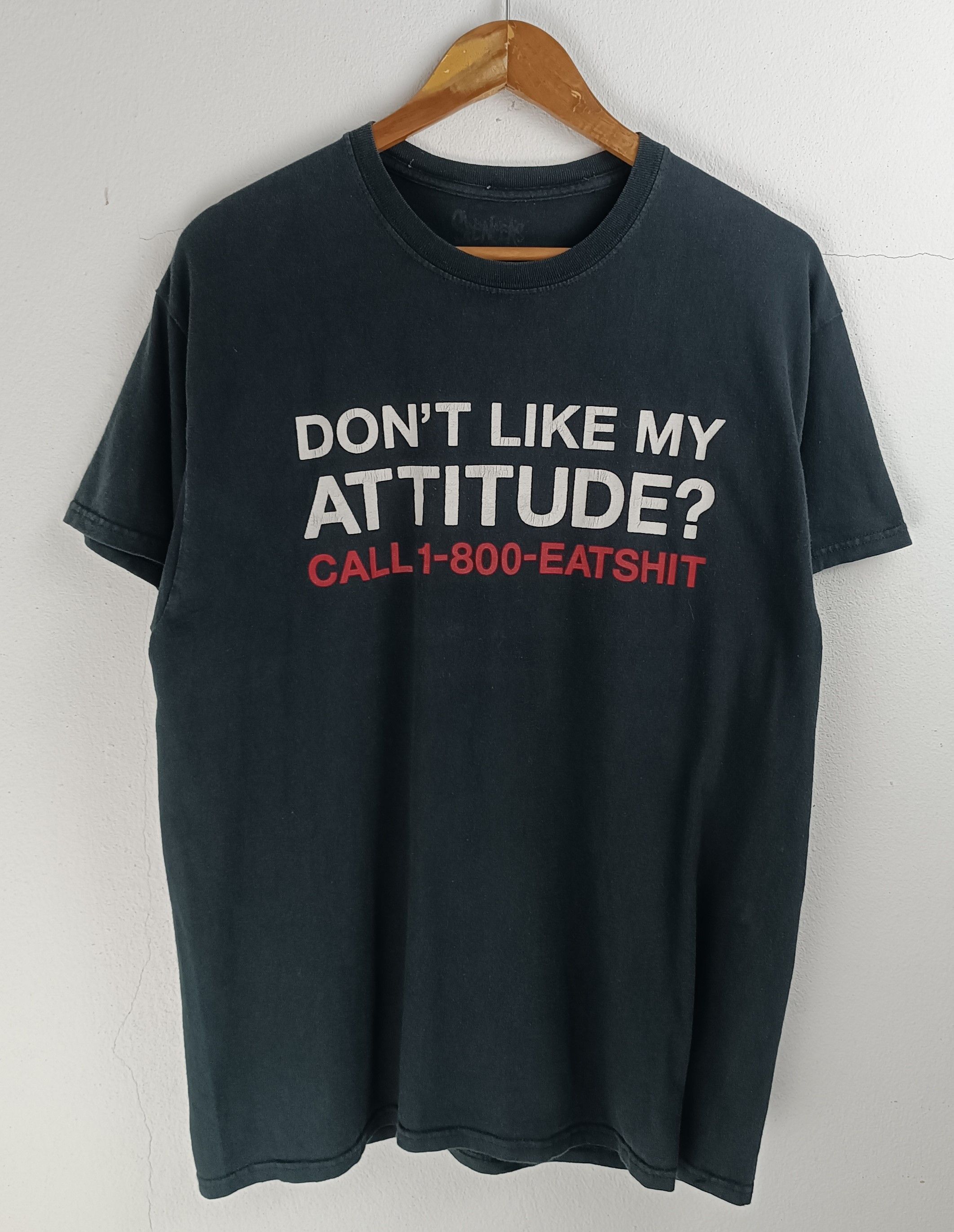 Vintage VINTAGE CALL 1-800-EATSHIT HUMOR ADULT FUNNY TEE Size US L / EU 52-54 / 3 - 3 Thumbnail