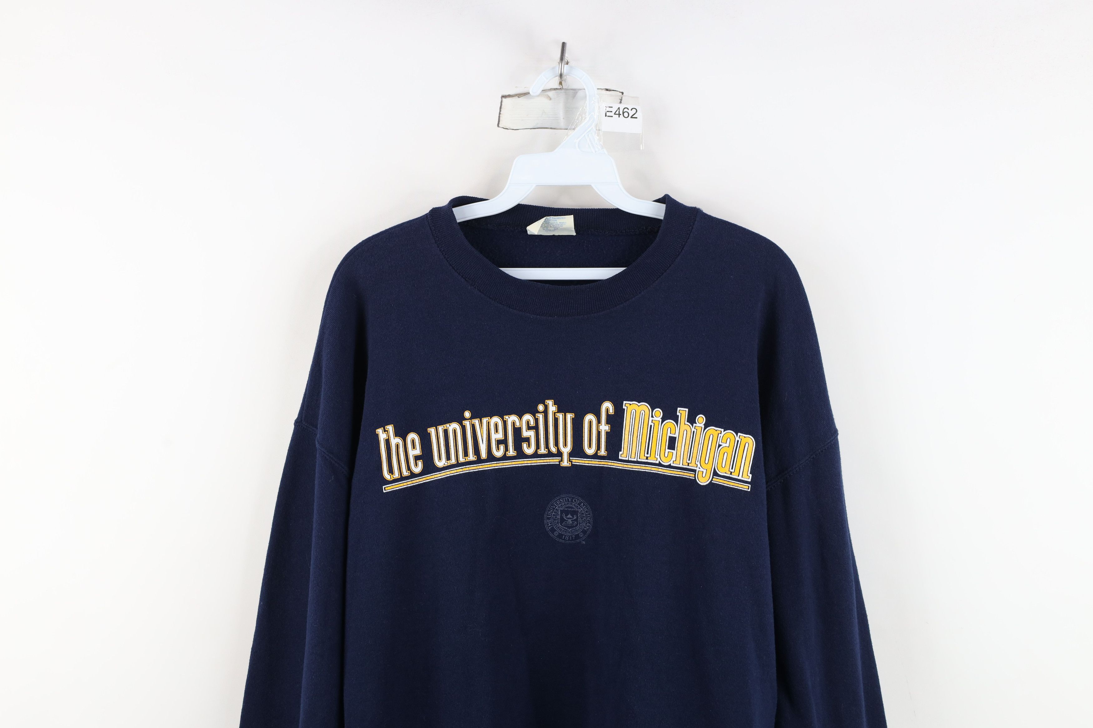 Vintage Vintage 90s Spell Out University of Michigan Sweatshirt USA Size US L / EU 52-54 / 3 - 2 Thumbnail