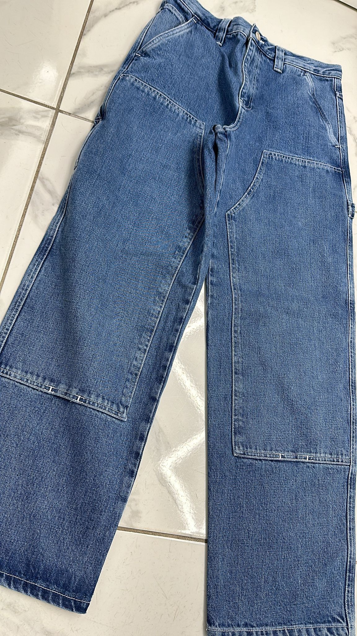 Stussy × Vintage Stüssy Double Knee Work Pant Blue Size 29 Size US 29 - 4 Thumbnail