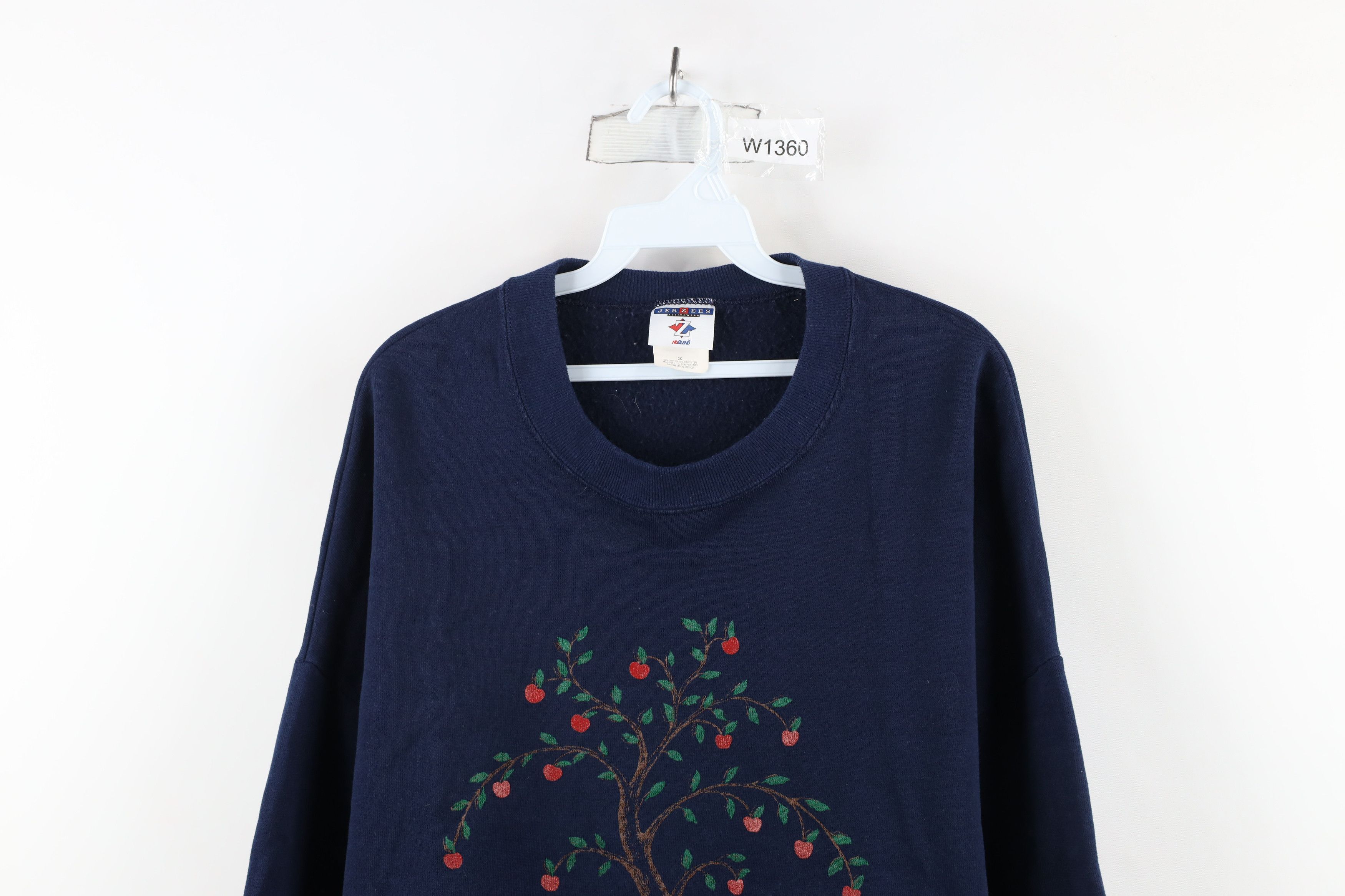 Vintage Vintage 90s Streetwear Dog Apple Tree Crewneck Sweatshirt Size XXL / US 16-18 / IT 52-54 - 2 Thumbnail