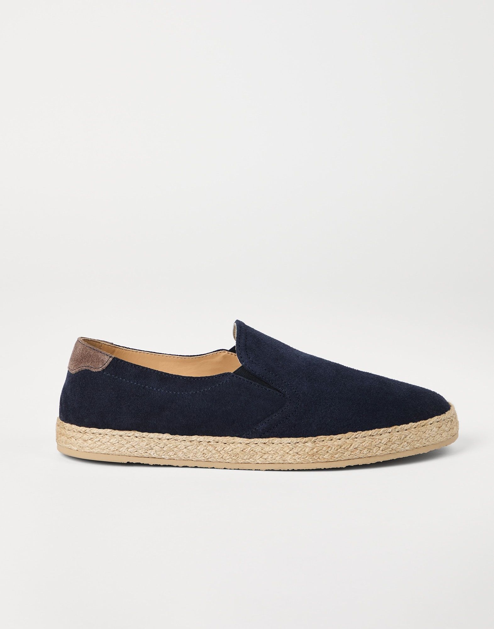 Brunello Cucinelli o1la1rc1a0326 Washed Suede Slip-Ons in Blue Size US 8 / EU 41 - 1 Thumbnail