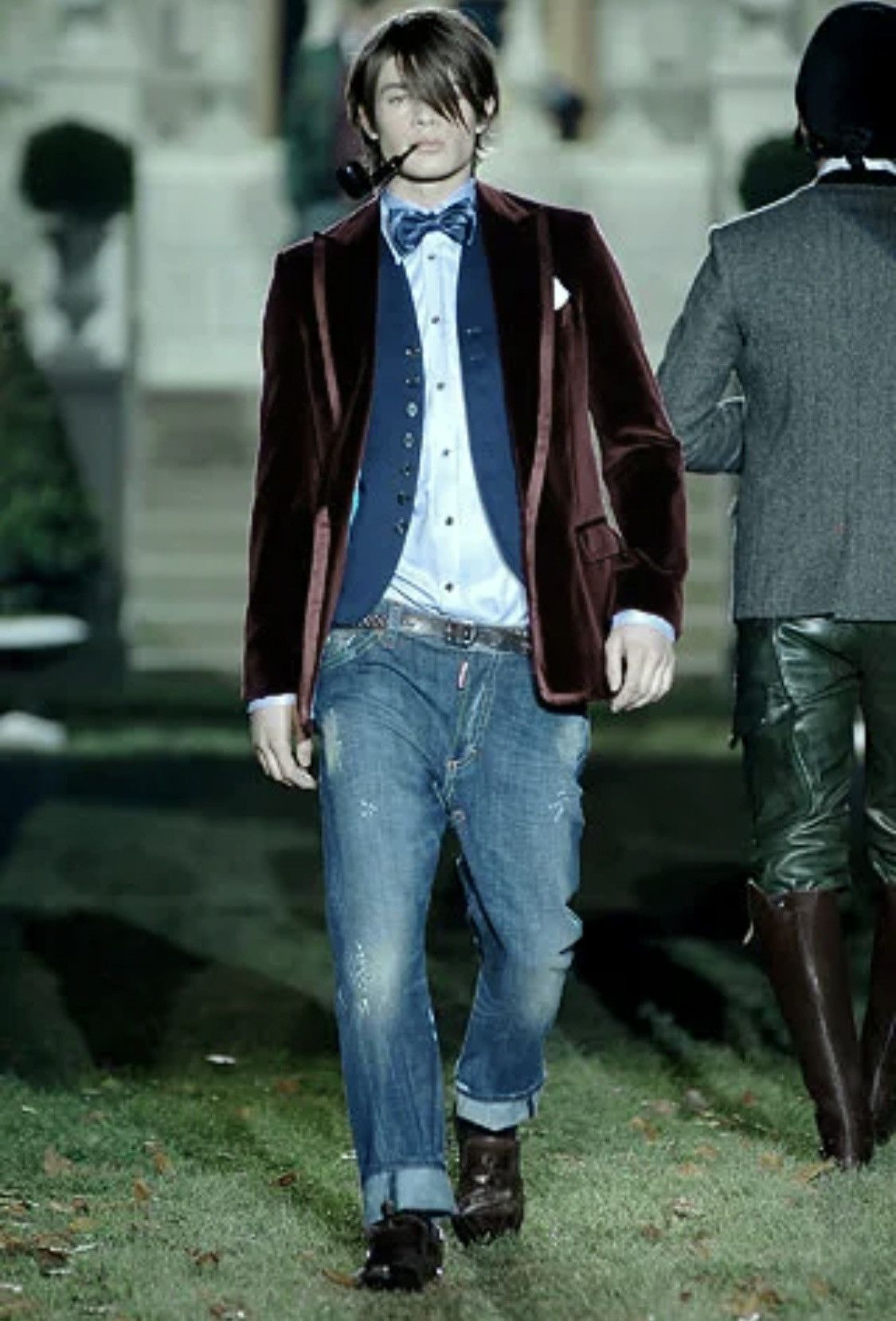 Dsquared2 Archive Dsquared2 AW06 runway hand made velvet blazer jacket Size 50S - 1 Thumbnail