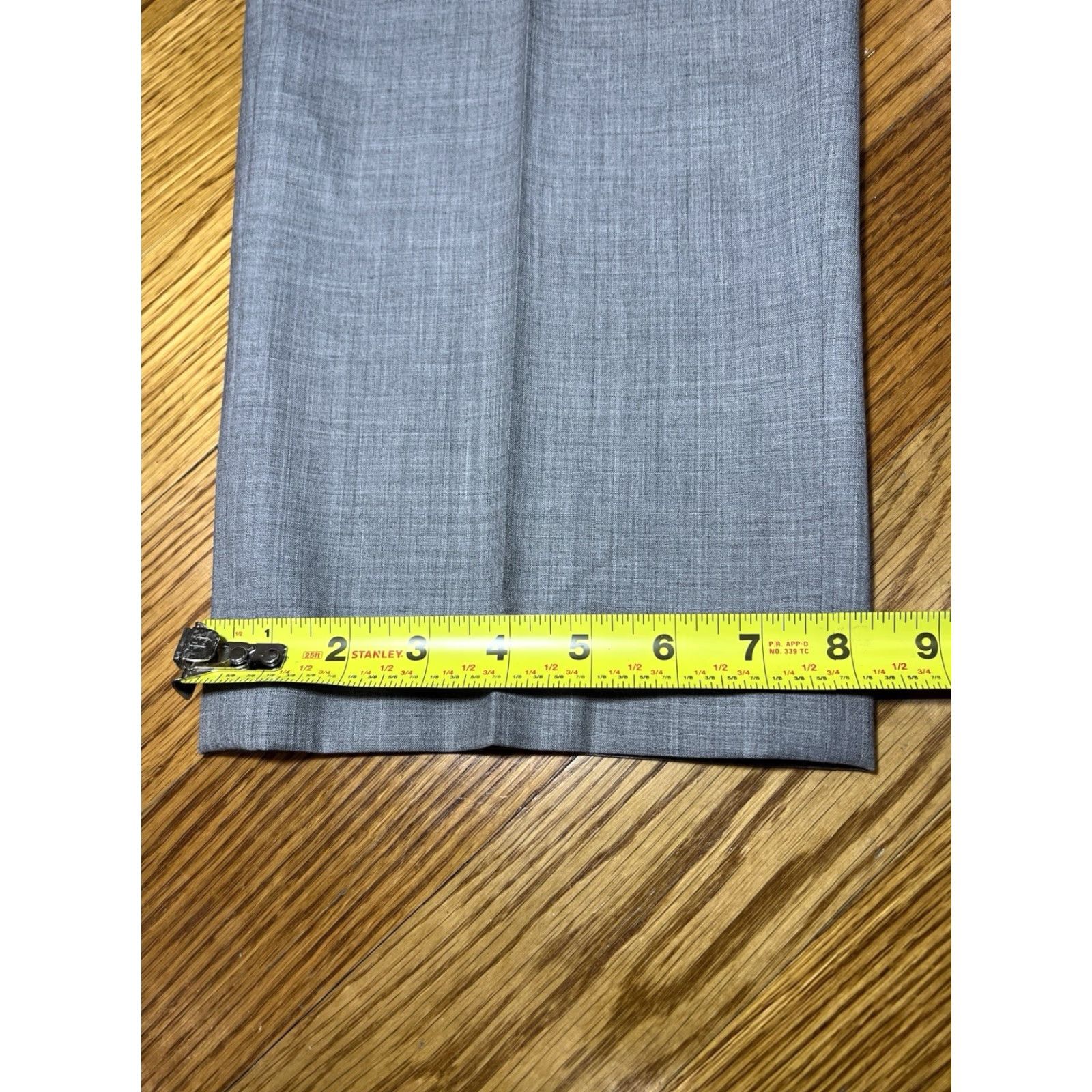Vintage VINTAGE Dress Pants Hickey Freeman Gray 38x31 Flat Front Cuffed Legs Mens Formal, Business, Wedding, Party/Cocktail, Preppy USA Size US 38 / EU 54 - 6 Thumbnail
