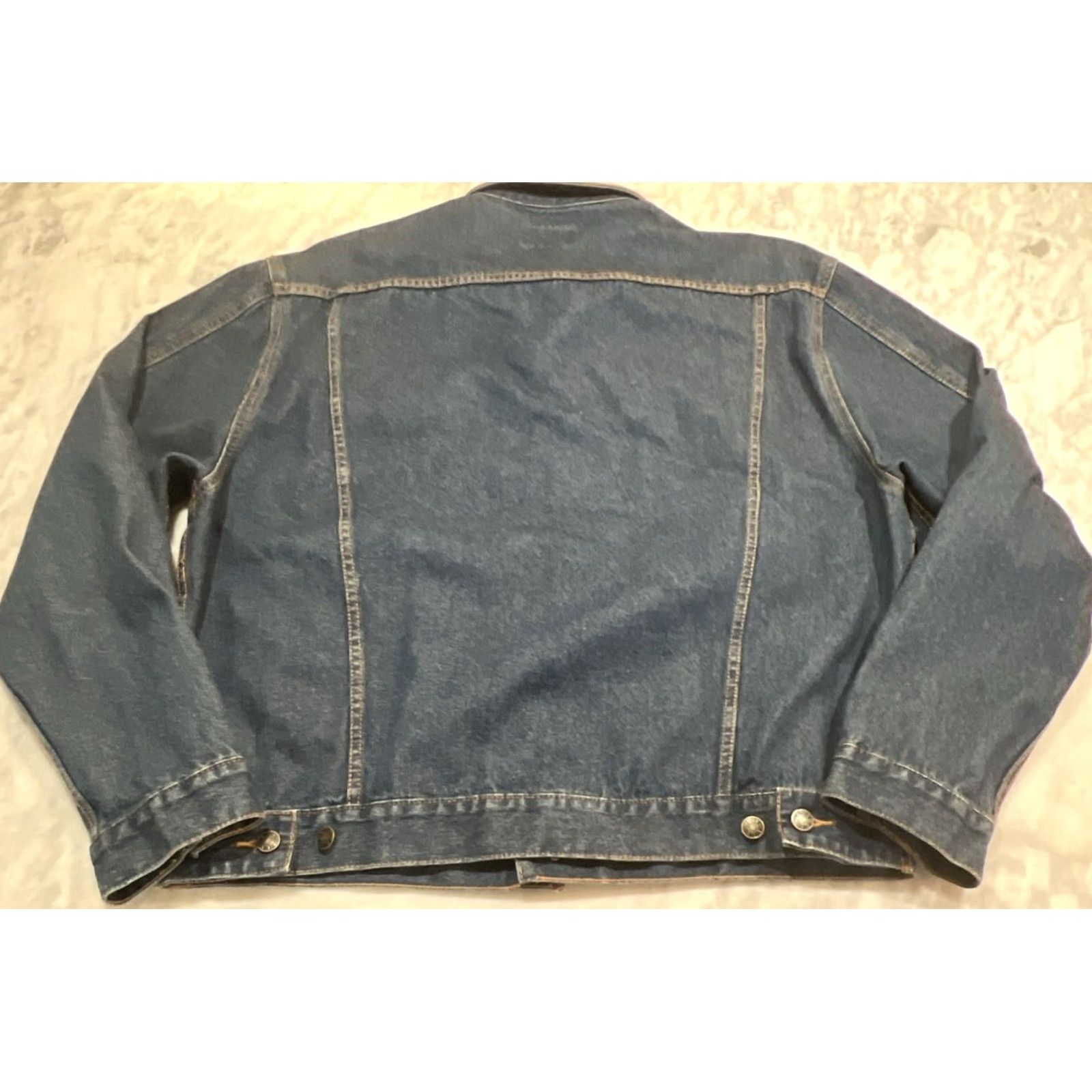 Vintage Ely Outerwear Blue Jean Jacket Men’s XL Chore Western Denim Cotton Collar Leather Biker 80s Cowboy Rancher Coat Jacket Men Size US 36 / EU 52 - 7 Thumbnail