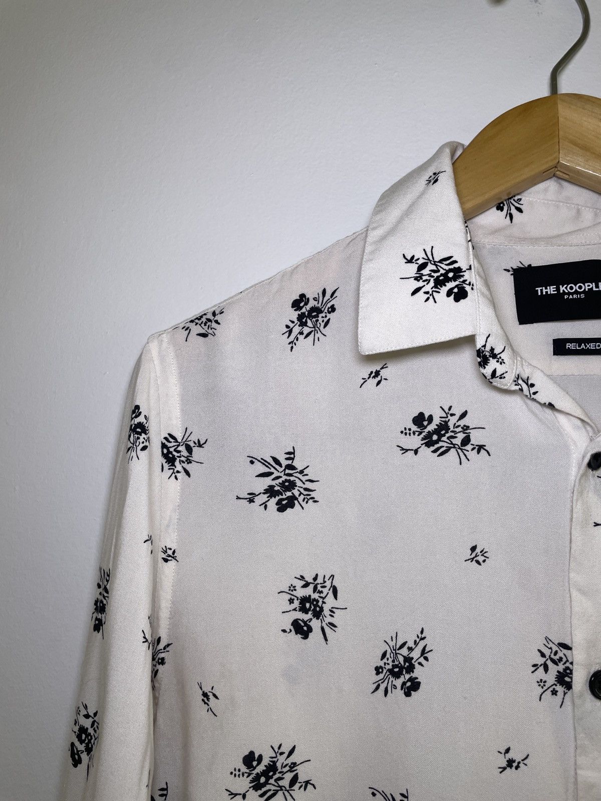 The Kooples The Kooples Ecru Floral Print Viscose Shirt Size US XS / EU 42 / 0 - 4 Thumbnail