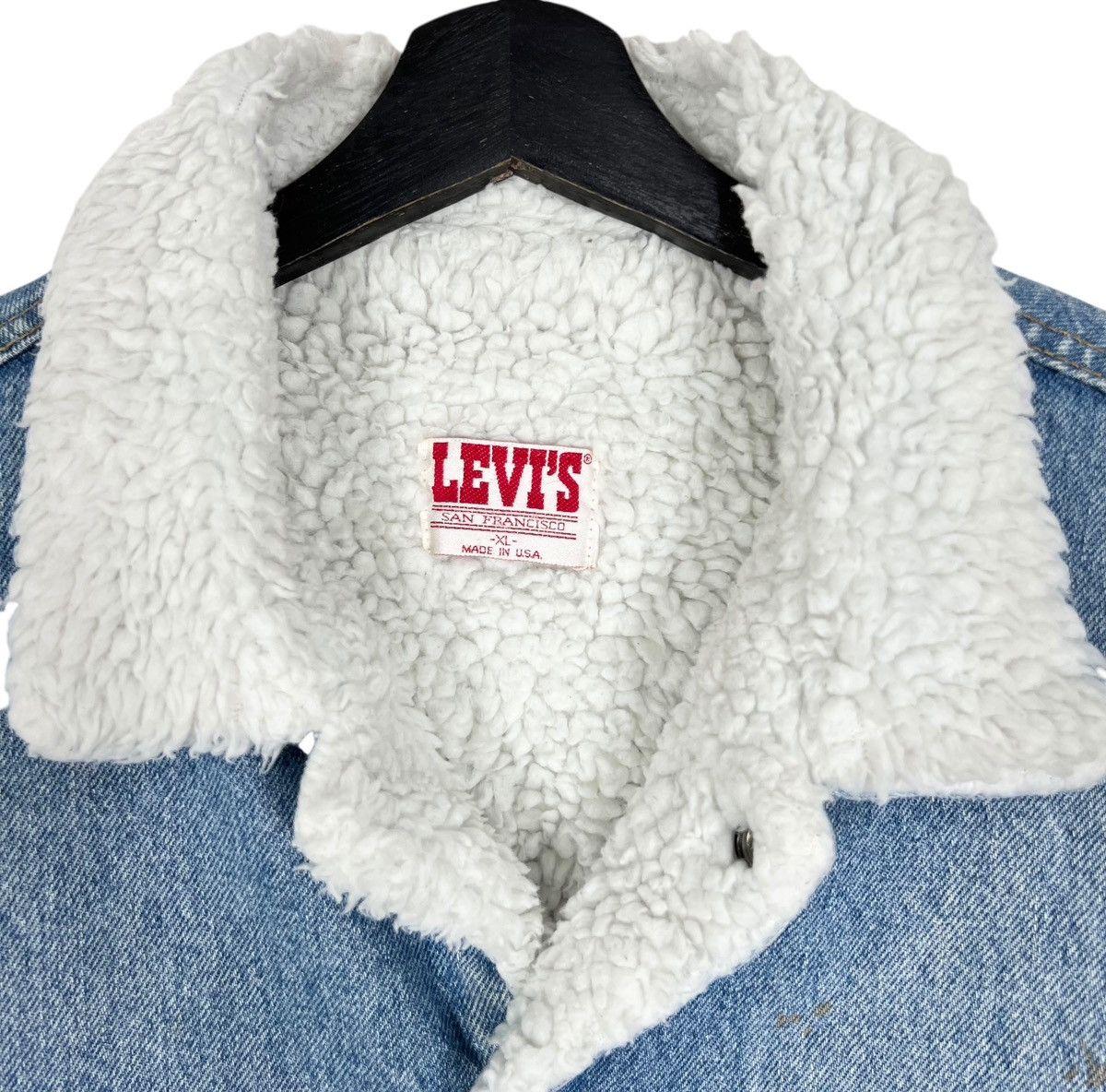 Levi's × Levi's Vintage Clothing × Vintage Vintage Levis Snap Button Sherpa Trucker Jacket Size US XL / EU 56 / 4 - 5 Thumbnail