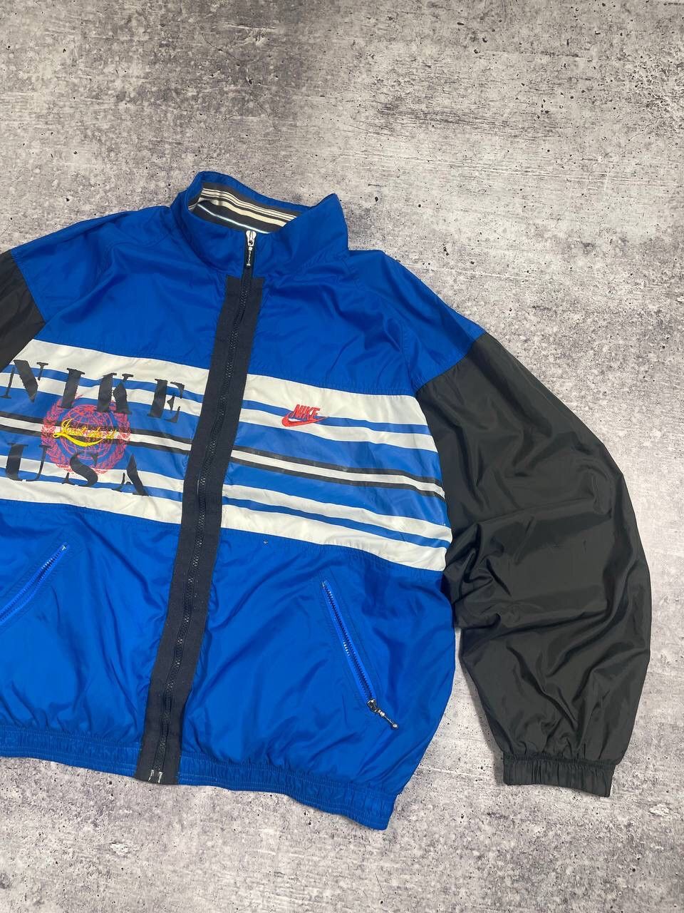 Nike Vintage 80s Nike USA Nylon Bomber Jacket Y2K Size US XL / EU 56 / 4 - 3 Thumbnail