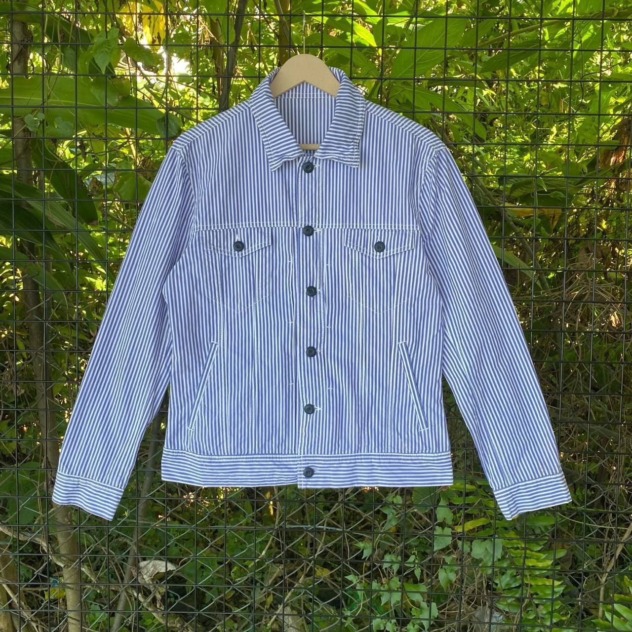 Japanese Brand × RAGEBLUE Vtg Rage Blue Hickory Stripes Type 3 Jacket Size US M / EU 48-50 / 2 - 1 Thumbnail