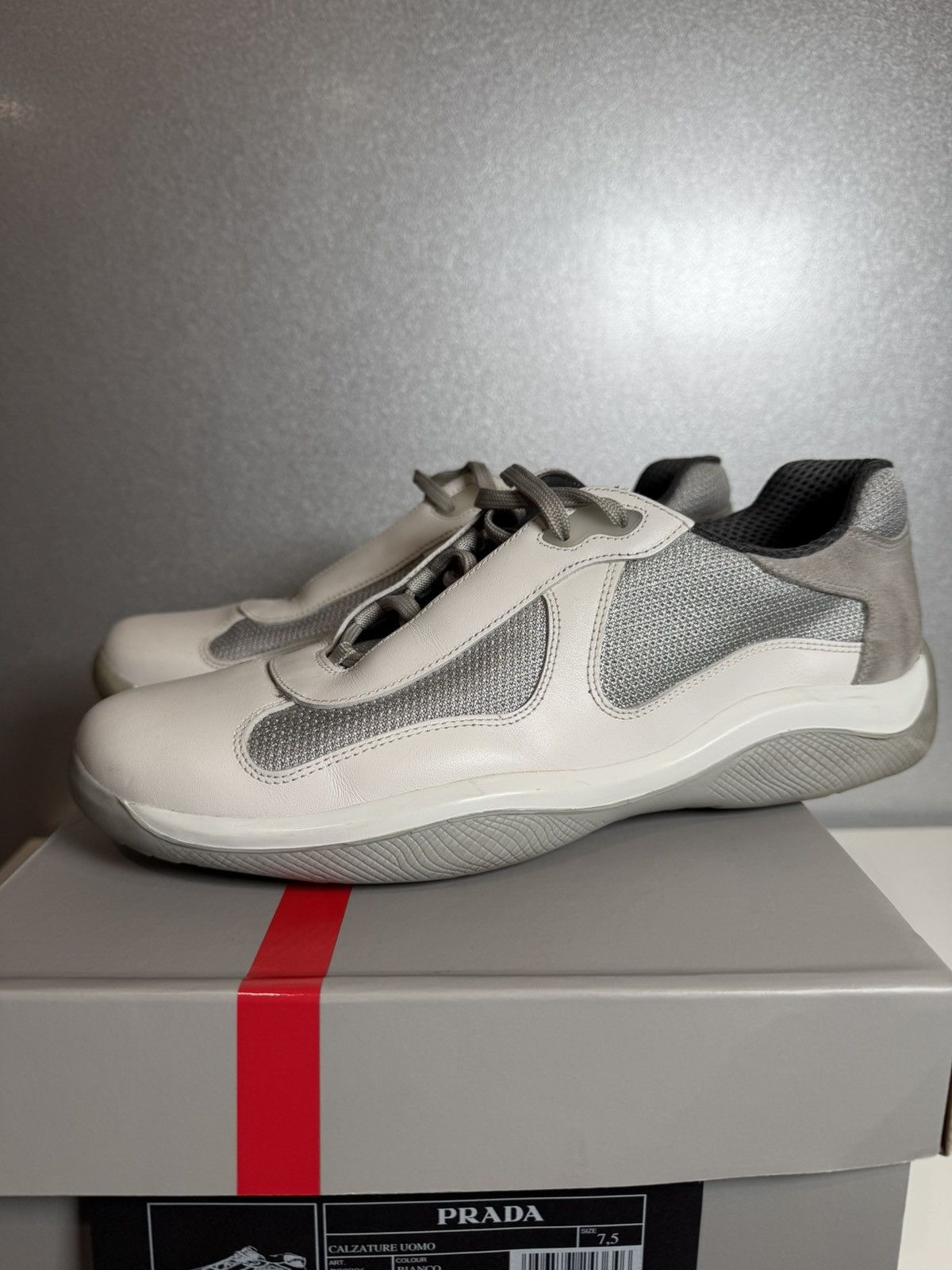 Prada Prada America’s Cup Grey Mens Low Top Size US 9.5 / EU 42-43 - 1 Thumbnail