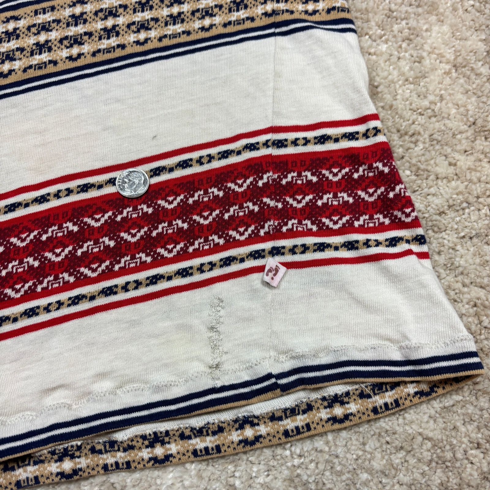 Hang Ten × Vintage Vintage 70s Hang Ten Hippie Striped Polo Shirt Men's Medium Size US M / EU 48-50 / 2 - 8 Thumbnail