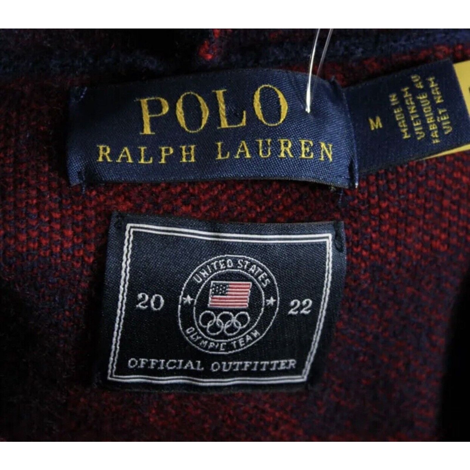 Polo Ralph Lauren Polo Ralph Lauren Olympic Team Hoodie Blue Red Med 100% Wool Size US M / EU 48-50 / 2 - 6 Thumbnail