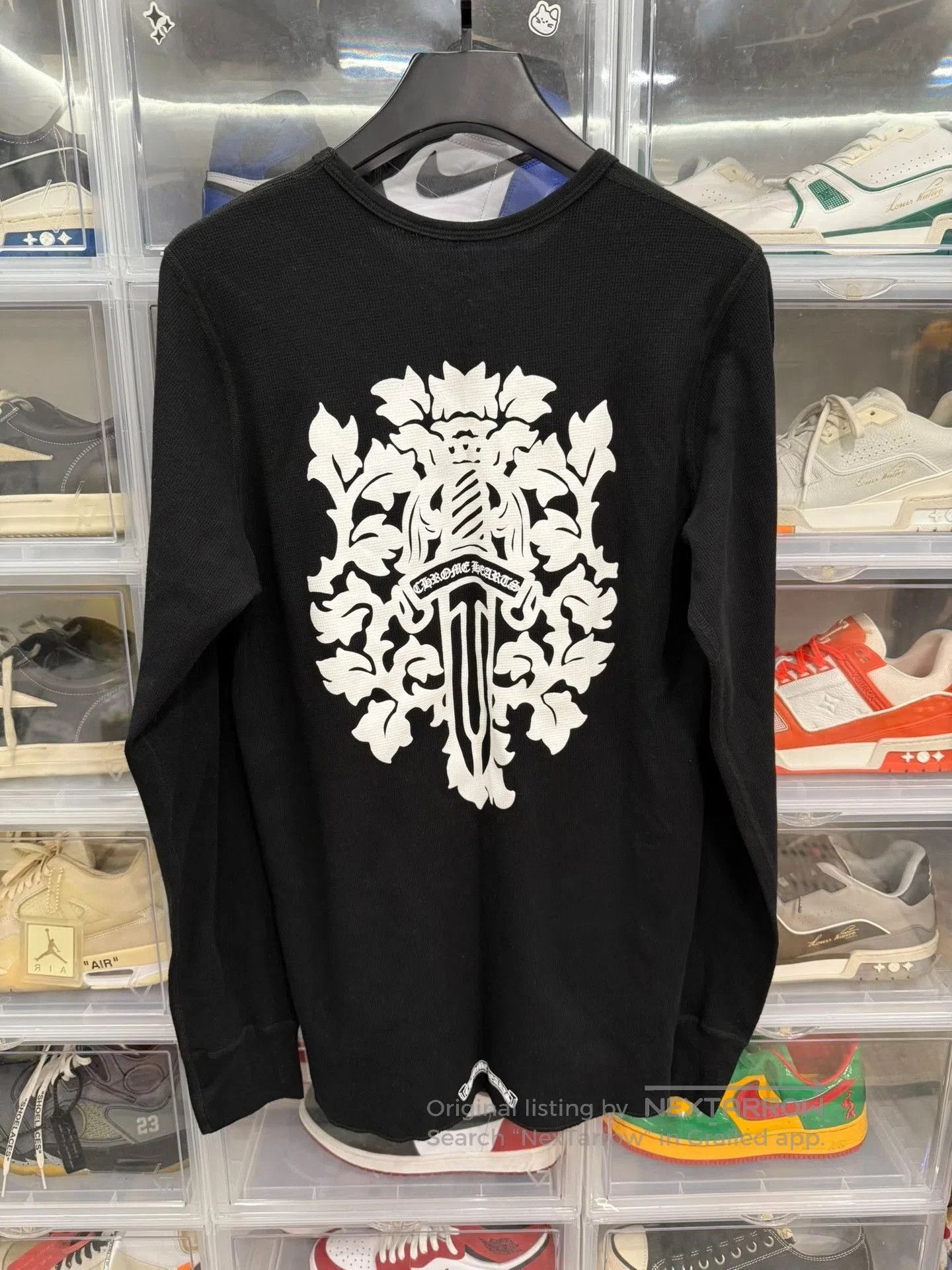 Chrome Hearts Chrome Hearts Sword Print Black Waffle Long Sleeve XL. Size US XL / EU 56 / 4 - 3 Thumbnail