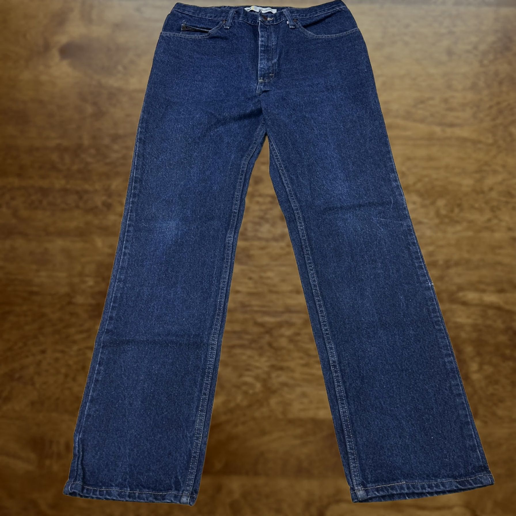 Lee Lee Mens Jeans 36x34 Dark Wash Blue Denim Straight Regular Fit Casual Pants Size US 36 / EU 52 - 1 Thumbnail