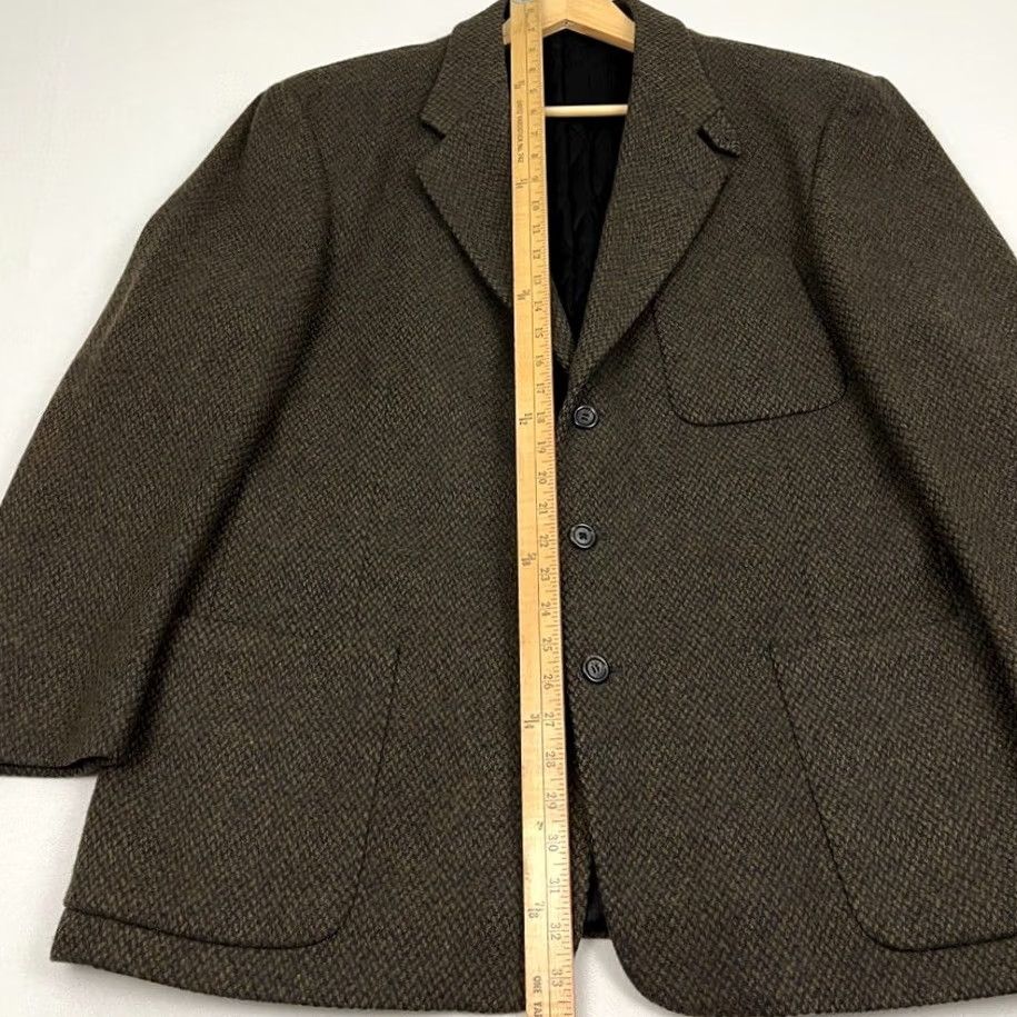 Vintage VINTAGE LL Bean Blazer Mens Large Reg Brown Twill Wool Thinsulate 3M Quilted USA Blazer Shirt Jacket Mens Size 42R - 5 Thumbnail