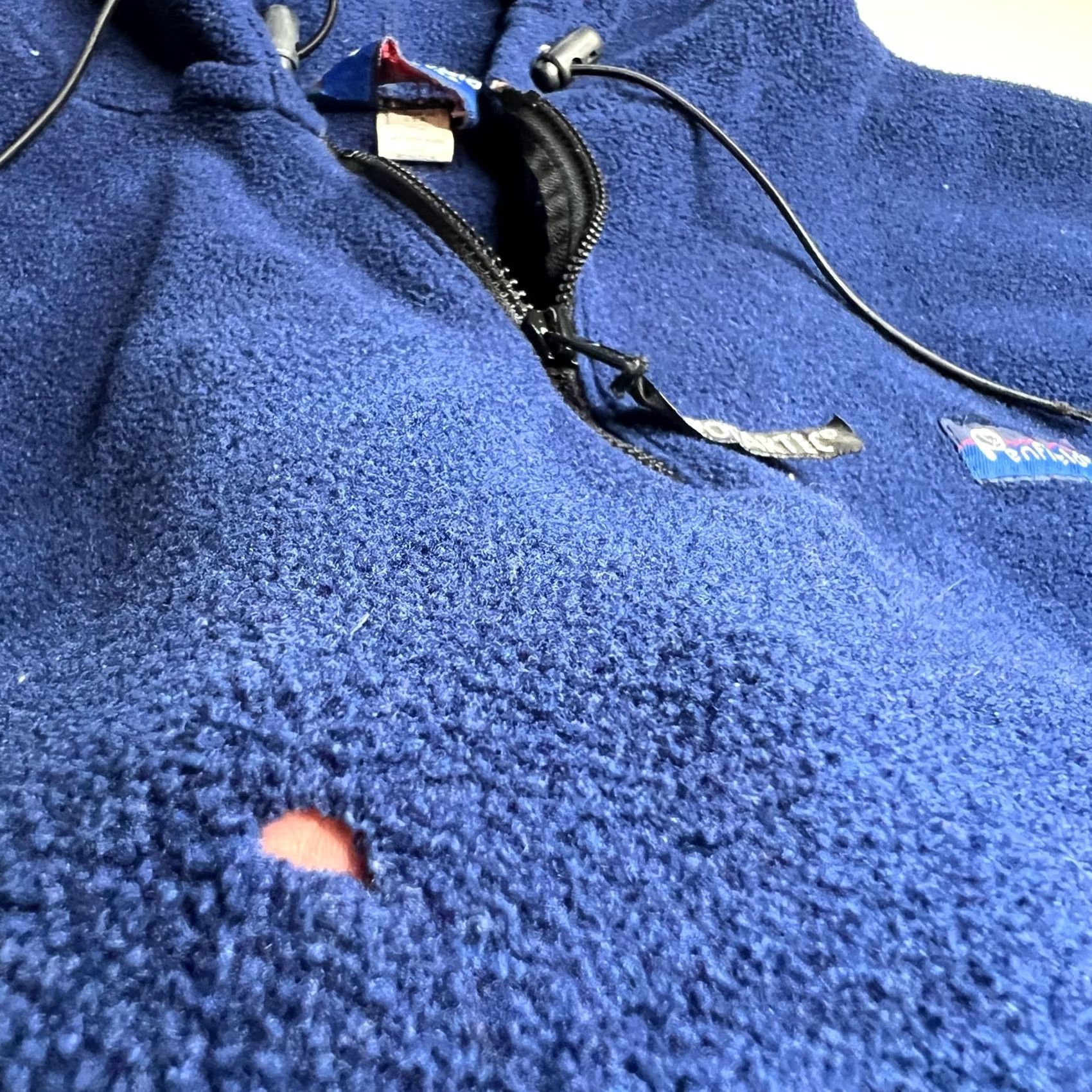 Penfield Vintage Penfield Polartec Fleece Hoodie Blue, USA Flag Outdoor 90s Long Sleeve, Polyester 90s L Size US L / EU 52-54 / 3 - 5 Thumbnail