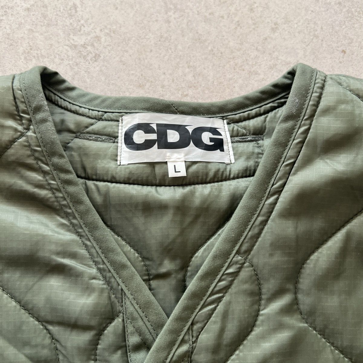 Alpha Industries × CDG by Comme des Garcons Vintage 00s CDG Alpha Industries Quilted Liner Jacket Size US L / EU 52-54 / 3 - 7 Thumbnail