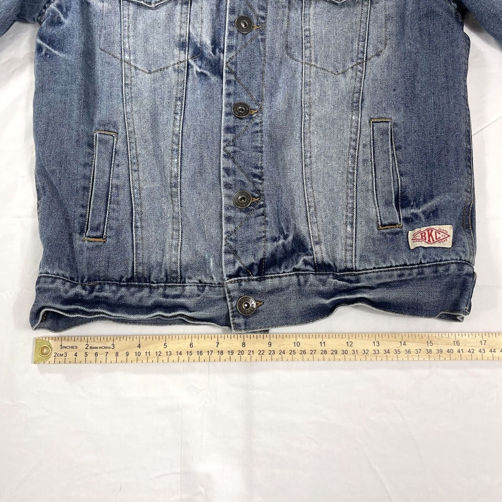 Denime Brooklyn Cloth Denim Jacket Sz S Chore Workwear Denim & Gray Aztec Southwest Lined Pockets Vintage No Mens Womens Size US S / EU 44-46 / 1 - 7 Thumbnail