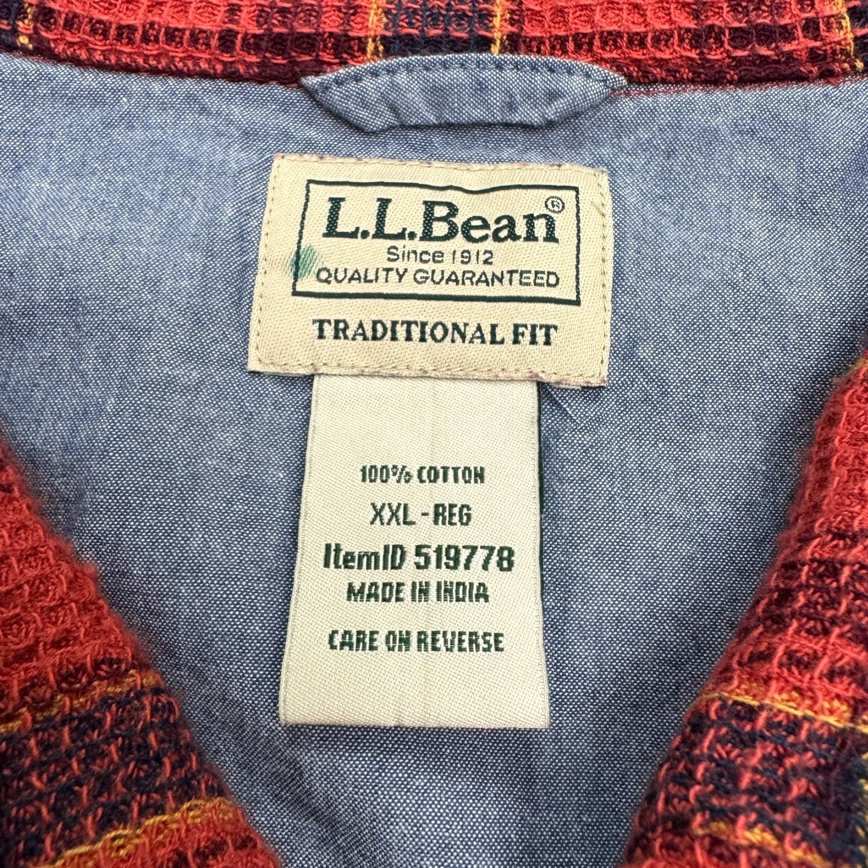 Vintage L.L. Bean Shirt Mens 2XL Red Plaid Button-Down Short Sleeve Outdoor casual Heritage Outdoor Size US XXL / EU 58 / 5 - 7 Thumbnail