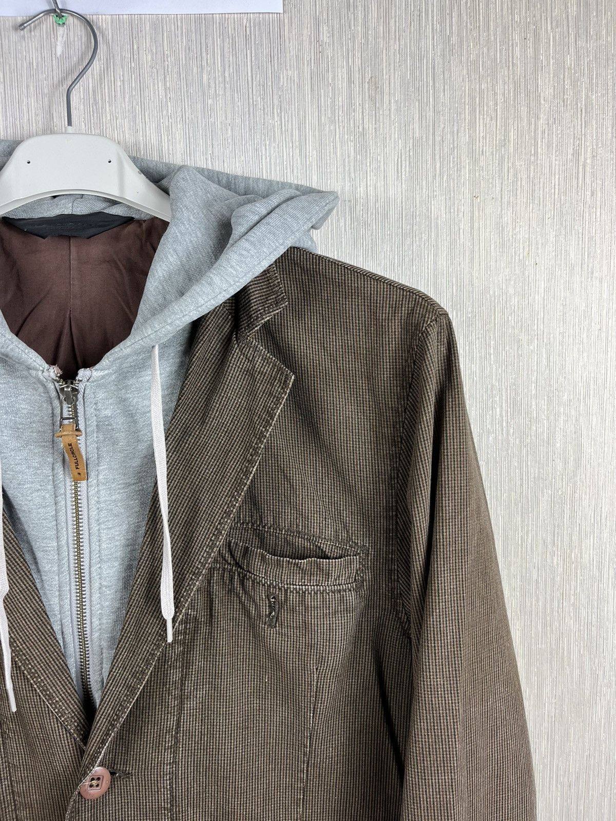 Japanese Brand × Vintage Vintage Fullcircle suit hoodie zip hooded blazer y2k jacket Size US L / EU 52-54 / 3 - 4 Thumbnail