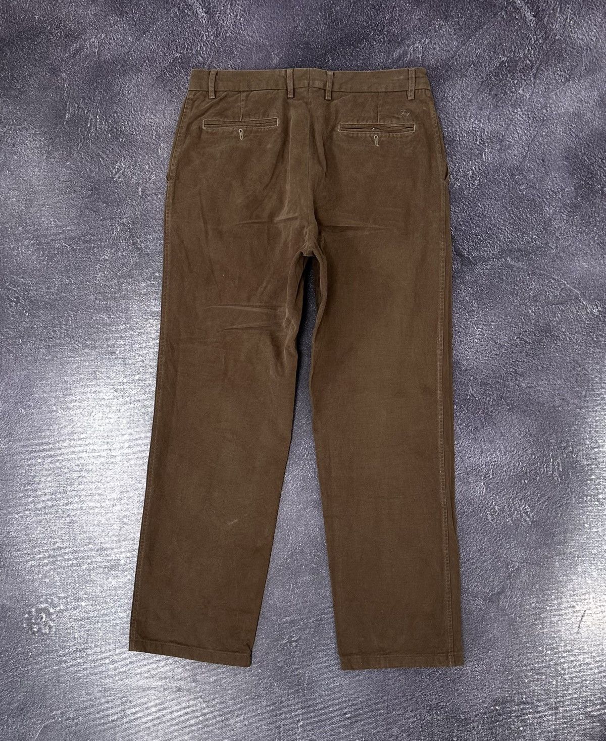 Fay × Vintage Vintage Fay Brown Luxury Baggy Pants Size US 38 / EU 54 - 2 Thumbnail