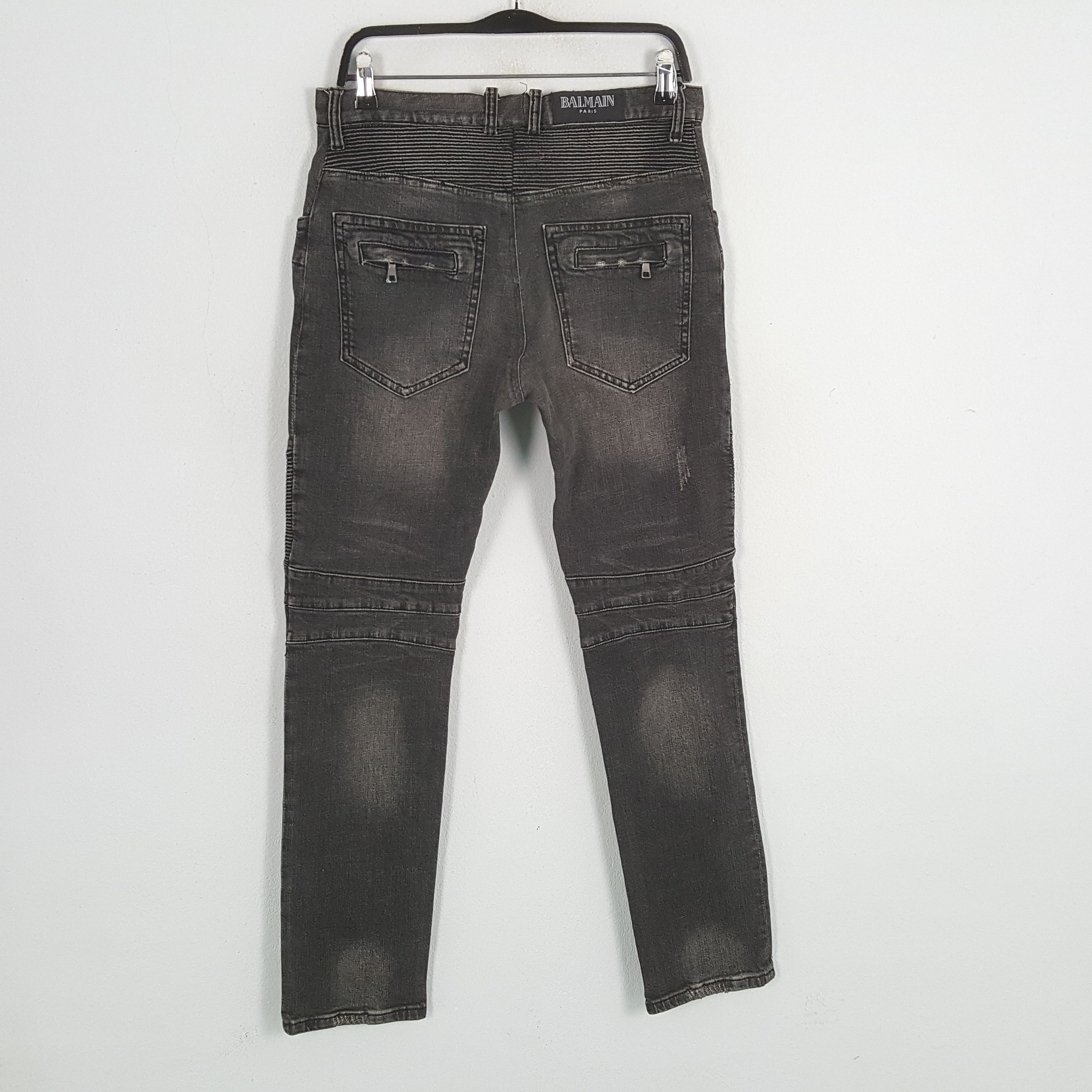 Vintage BALMAIN Paris Fashion Brand Distressed Jeans Size US 31 - 4 Thumbnail