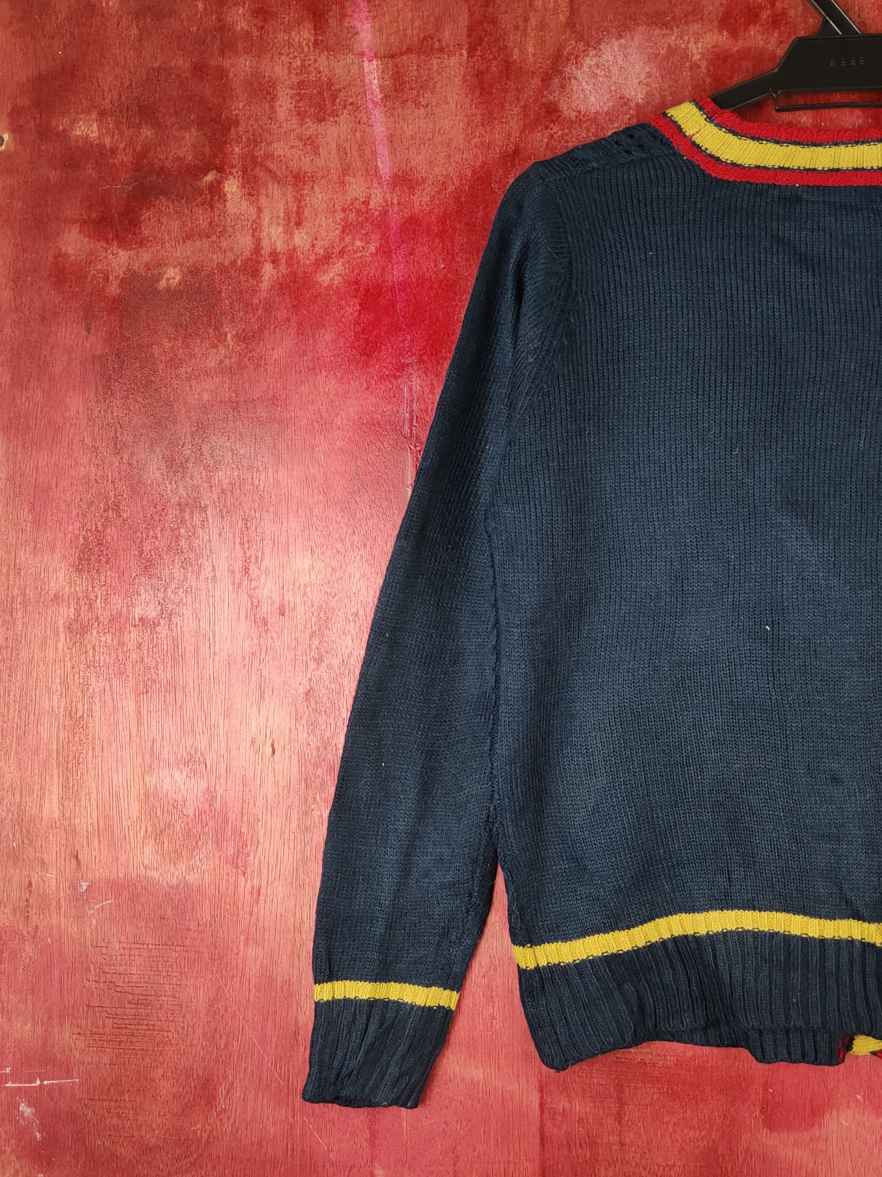 Homespun Knitwear Coquette Dark Blue Knitwear Cardigan #S2378 Size M / US 6-8 / IT 42-44 - 8 Thumbnail