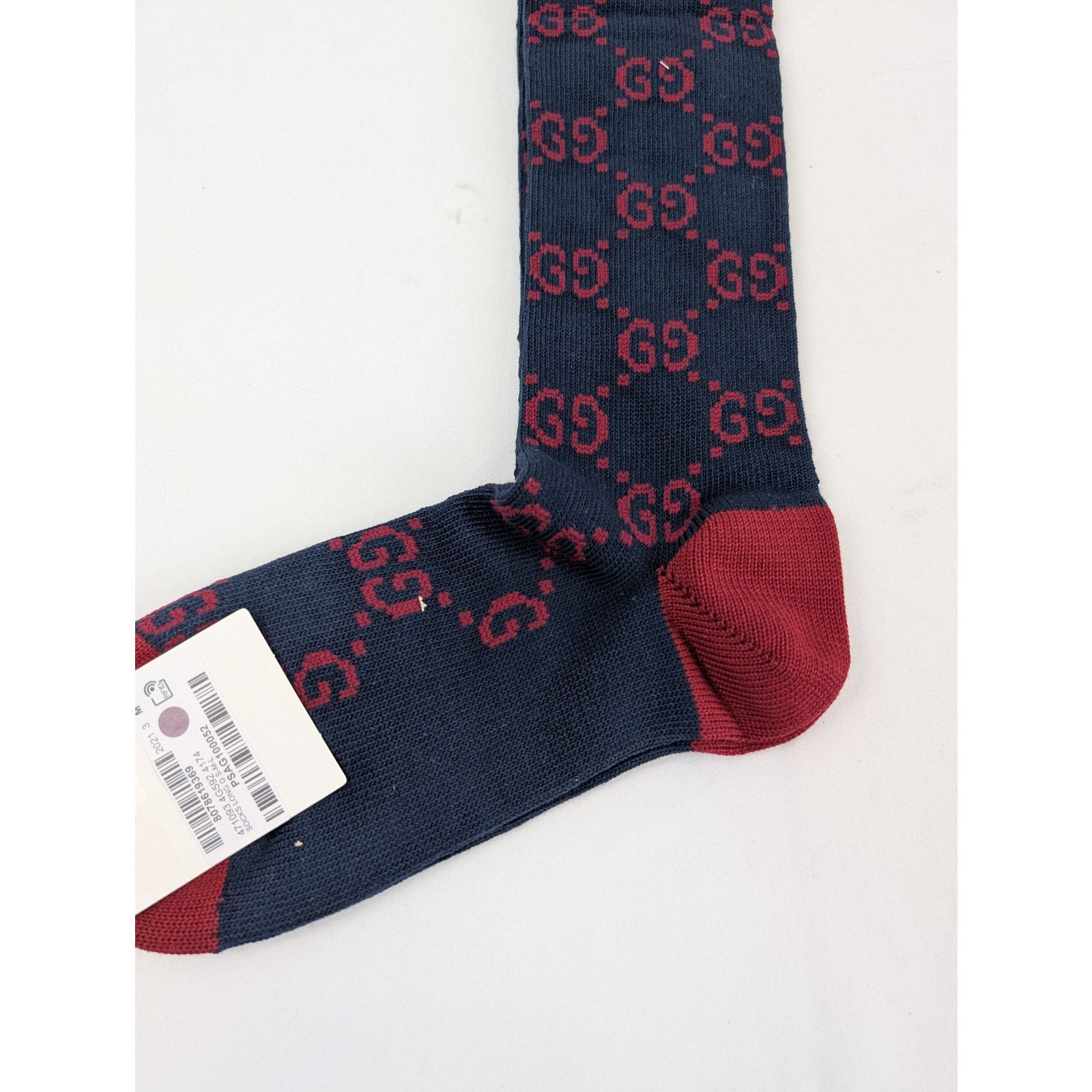 Gucci o1rshd1 Size: M / Long Socks in Navy/Red Size ONE SIZE - 8 Thumbnail