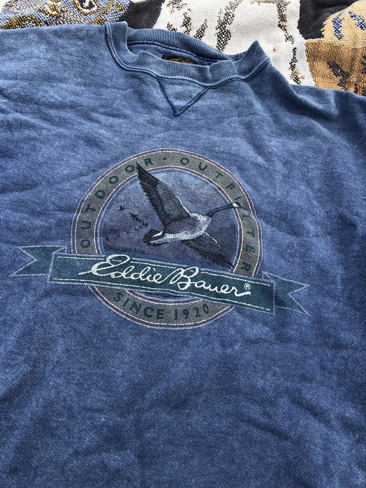 Eddie Bauer × Vintage Vintage hunting Eddie Bauer Sweatshirt Duck Xl faded Size US XL / EU 56 / 4 - 5 Thumbnail