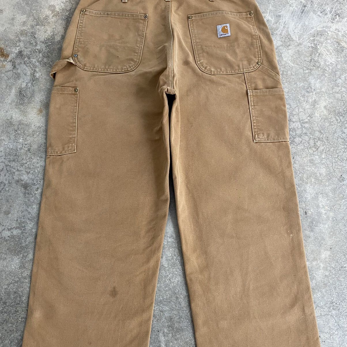 Carhartt VTG Carhartt Double Knee Faded Tan Dirty Carpenter Pants Size US 34 / EU 50 - 18 Thumbnail