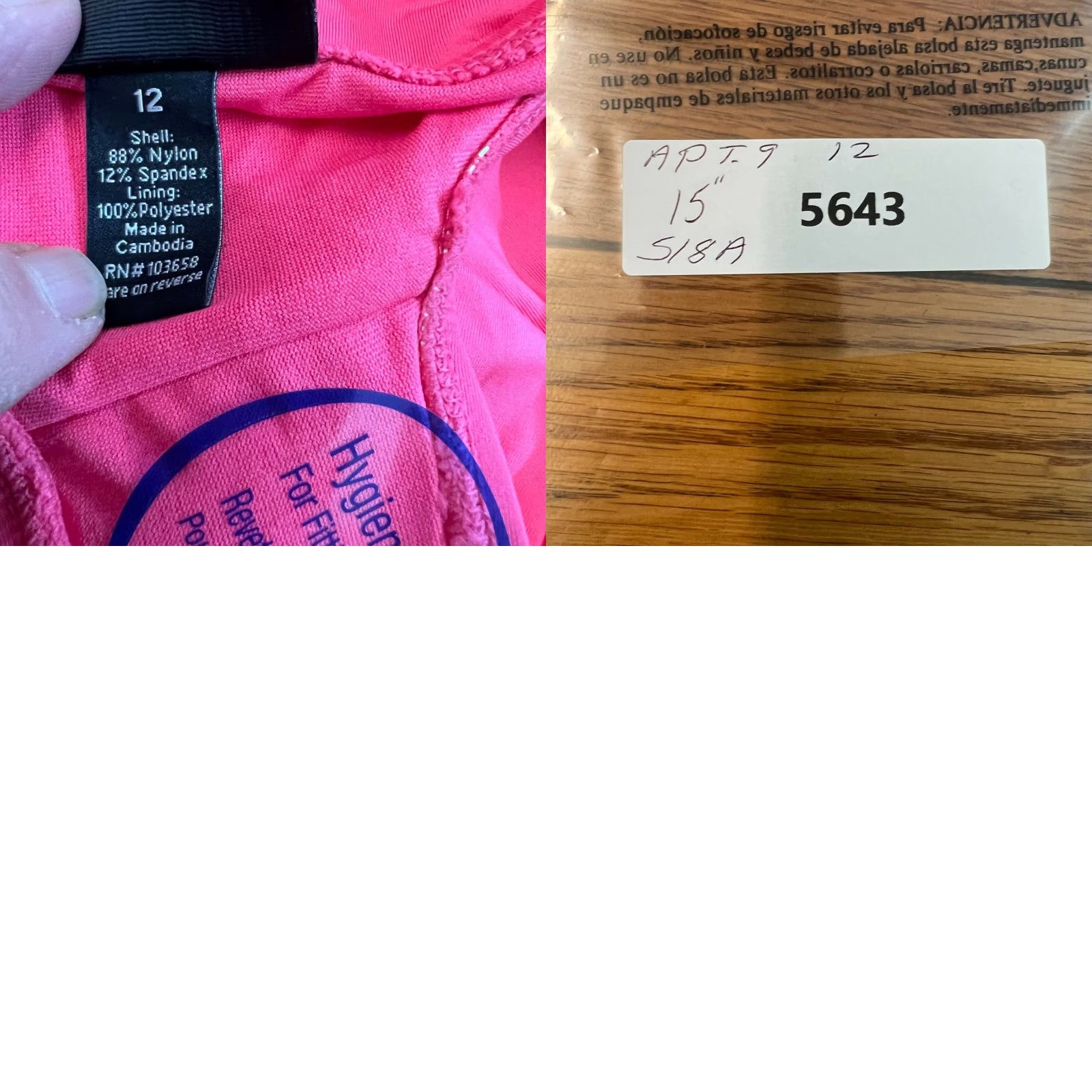 Apt. 9 Apt. 9 Womens Bikini Bottom Swimwear Side Tabbed Pull On Pink Coral Size 12 Size 34" / US 12 / IT 48 - 8 Thumbnail