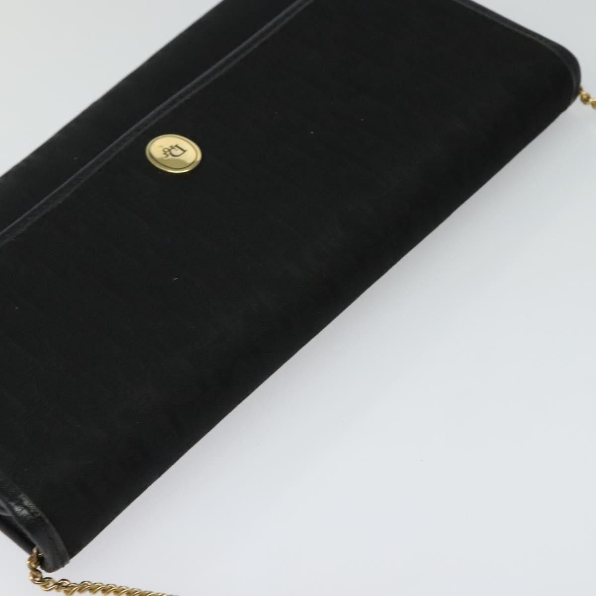 Dior DIOR Trotter Canvas Chain Shoulder Bag Black Gold Size ONE SIZE - 6 Thumbnail