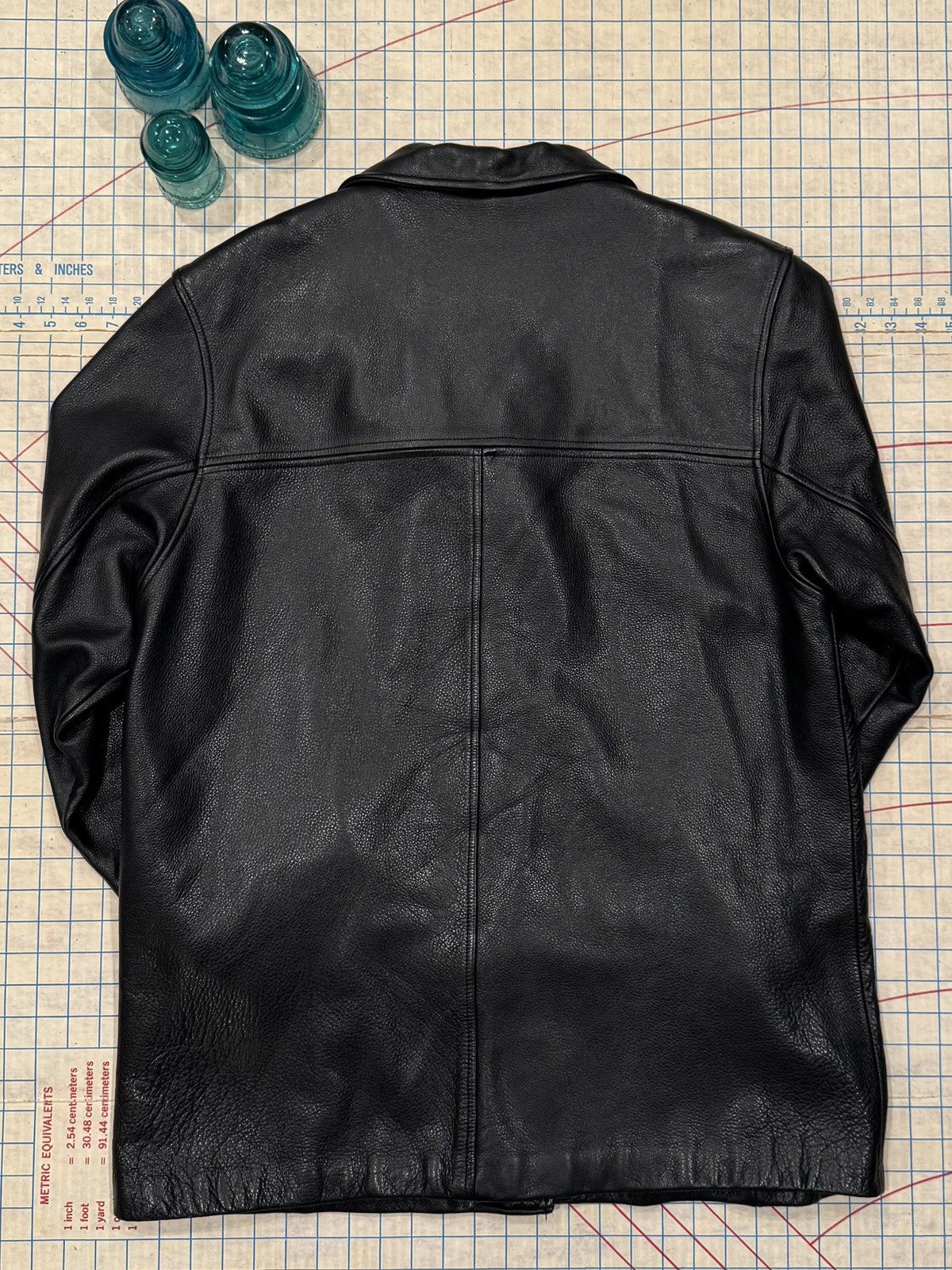Danier Vintage Danier Leather Blazer Car Coat Mens Size Large Black Size US L / EU 52-54 / 3 - 12 Thumbnail