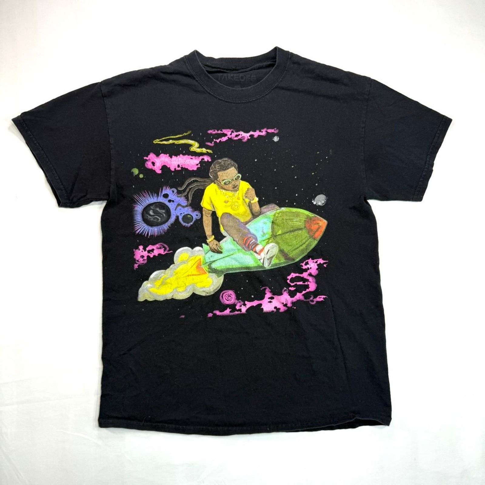 Comfort Colors RARE Migos Takeoff Rap Tee “The Last Rocket” Size US M / EU 48-50 / 2 - 1 Thumbnail