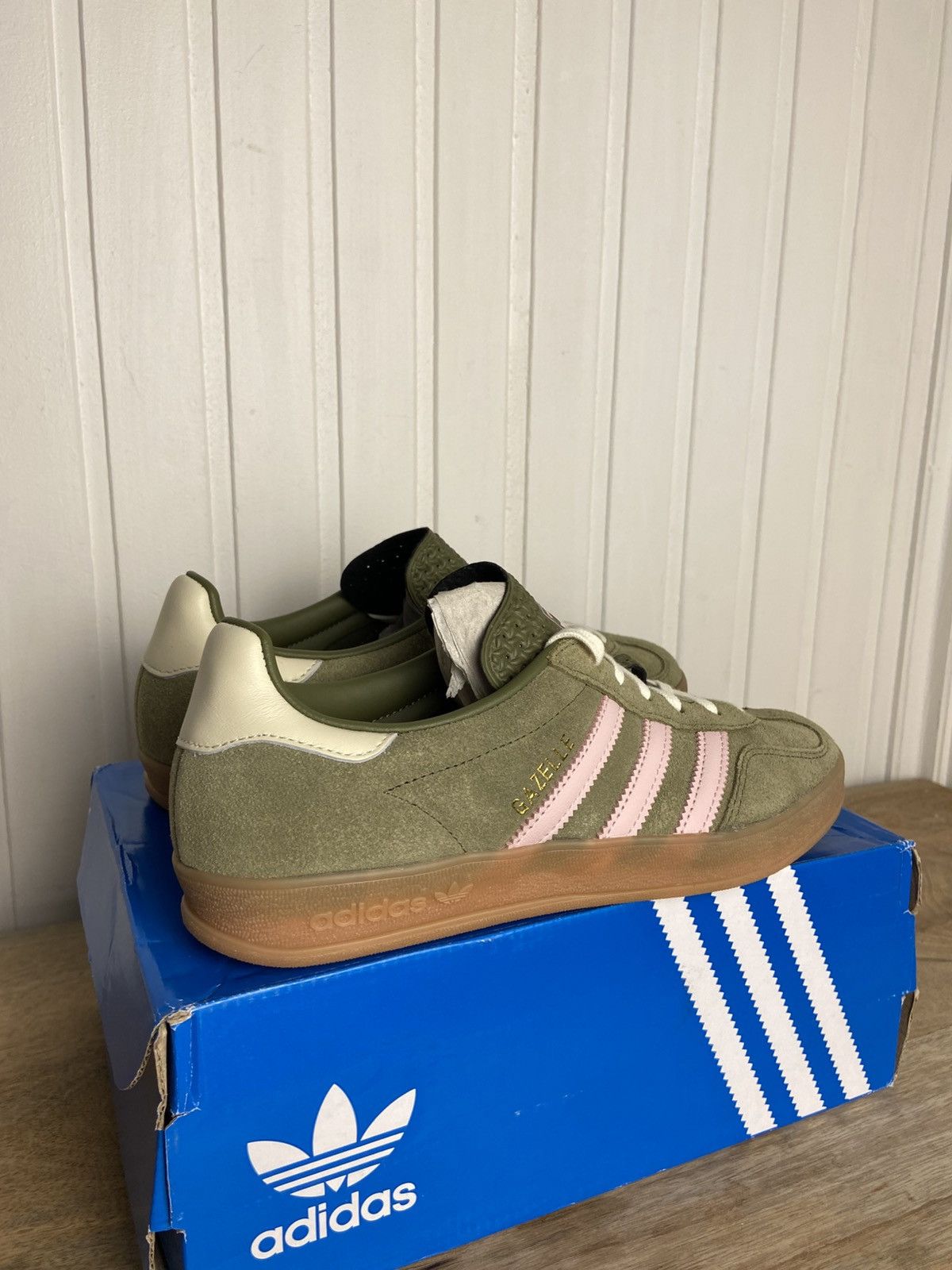 Adidas New adidas Gazelle Indoor "Focus Olive" rare size 7,5US Size US 7.5 / IT 37.5 - 6 Thumbnail