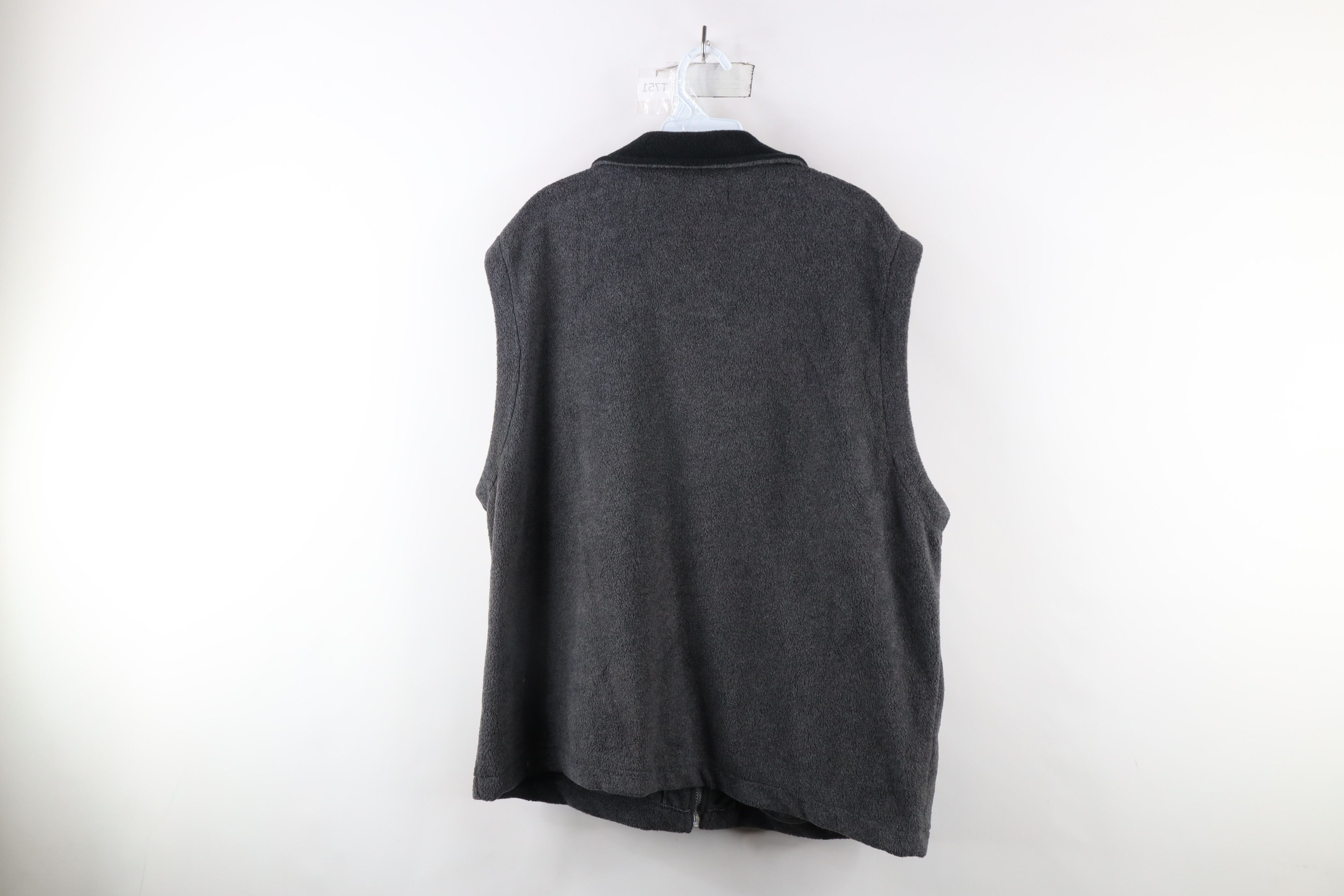 Vintage Vintage 90s Perry Ellis Full Zip Fleece Vest Jacket Gray Size US XL / EU 56 / 4 - 9 Thumbnail