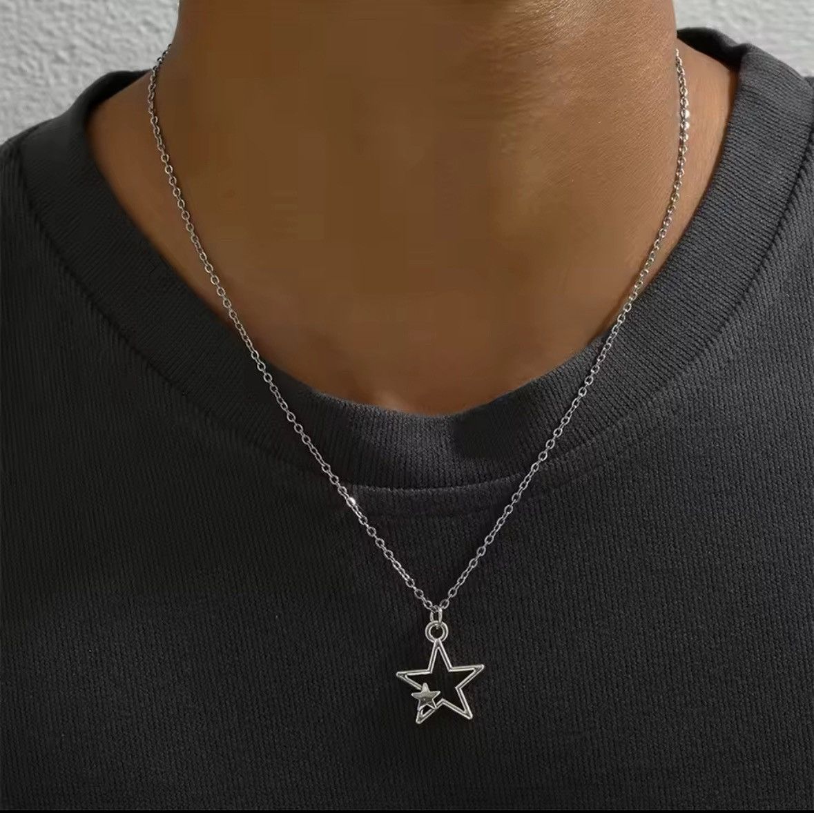 Other Newest Fashion Tibetan Hollow Double Star Pendant Necklace Size ONE SIZE - 4 Thumbnail