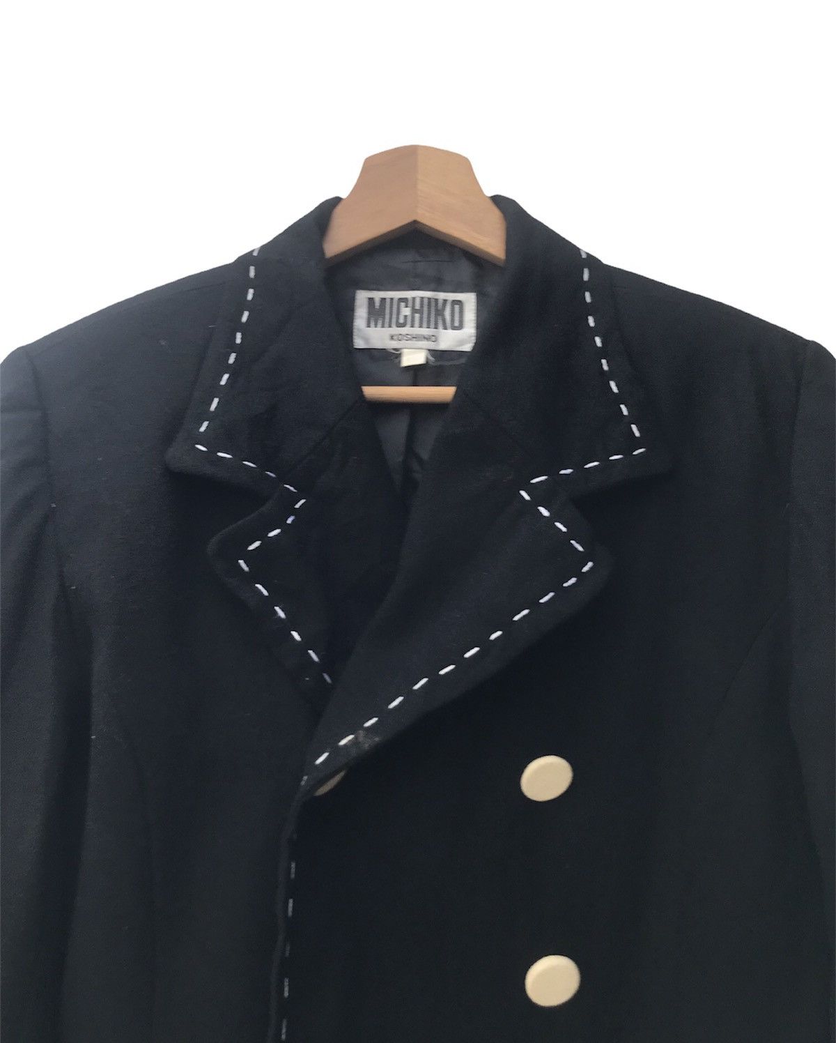 Michiko Koshino × Michiko Koshino London Michiko Koshino Double Breasted Wool Coat Size 11AR Size XS / US 0-2 / IT 36-38 - 6 Thumbnail
