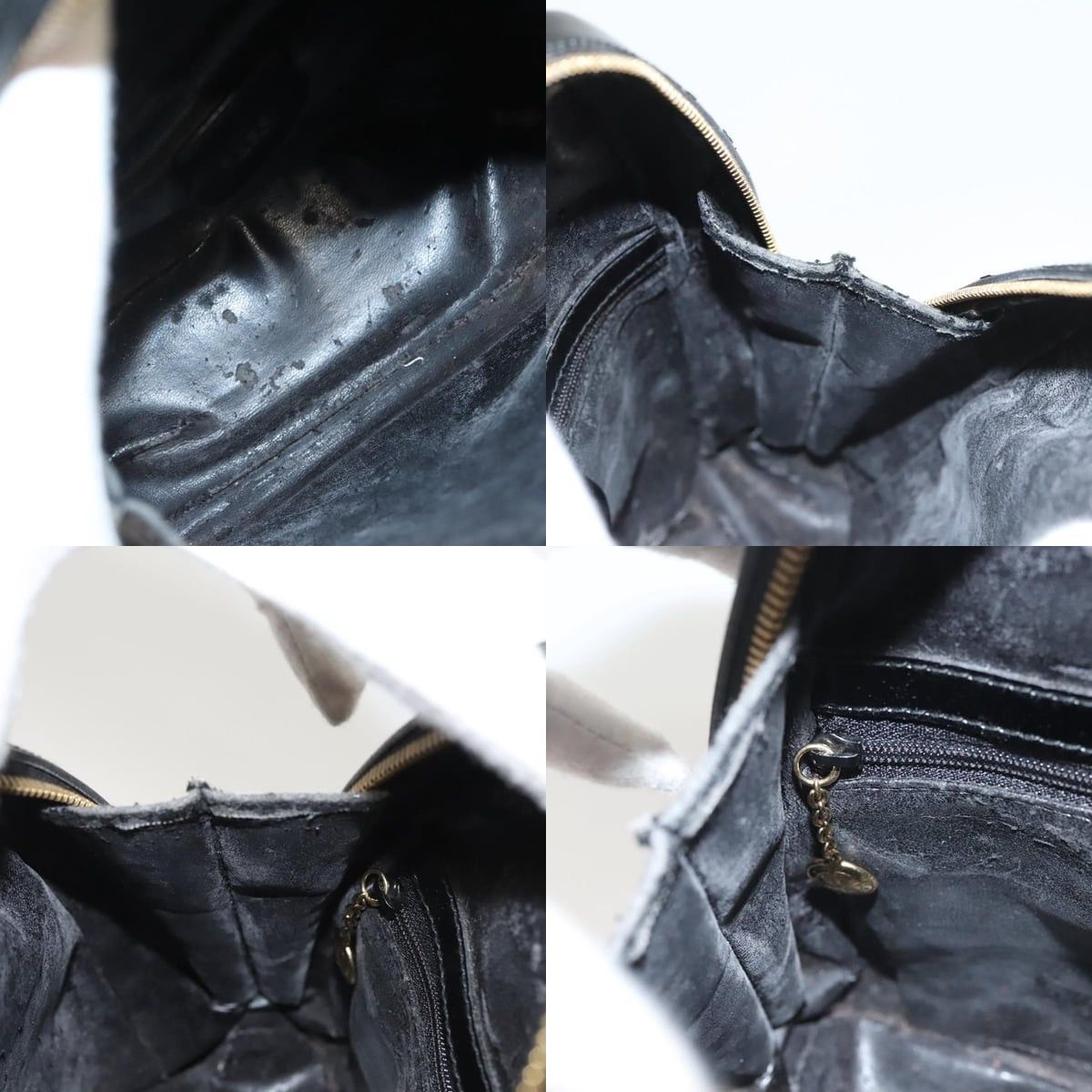 Gucci GUCCI Bamboo Shoulder Bag Enamel Black Gold 007 2113 007 Size ONE SIZE - 12 Thumbnail