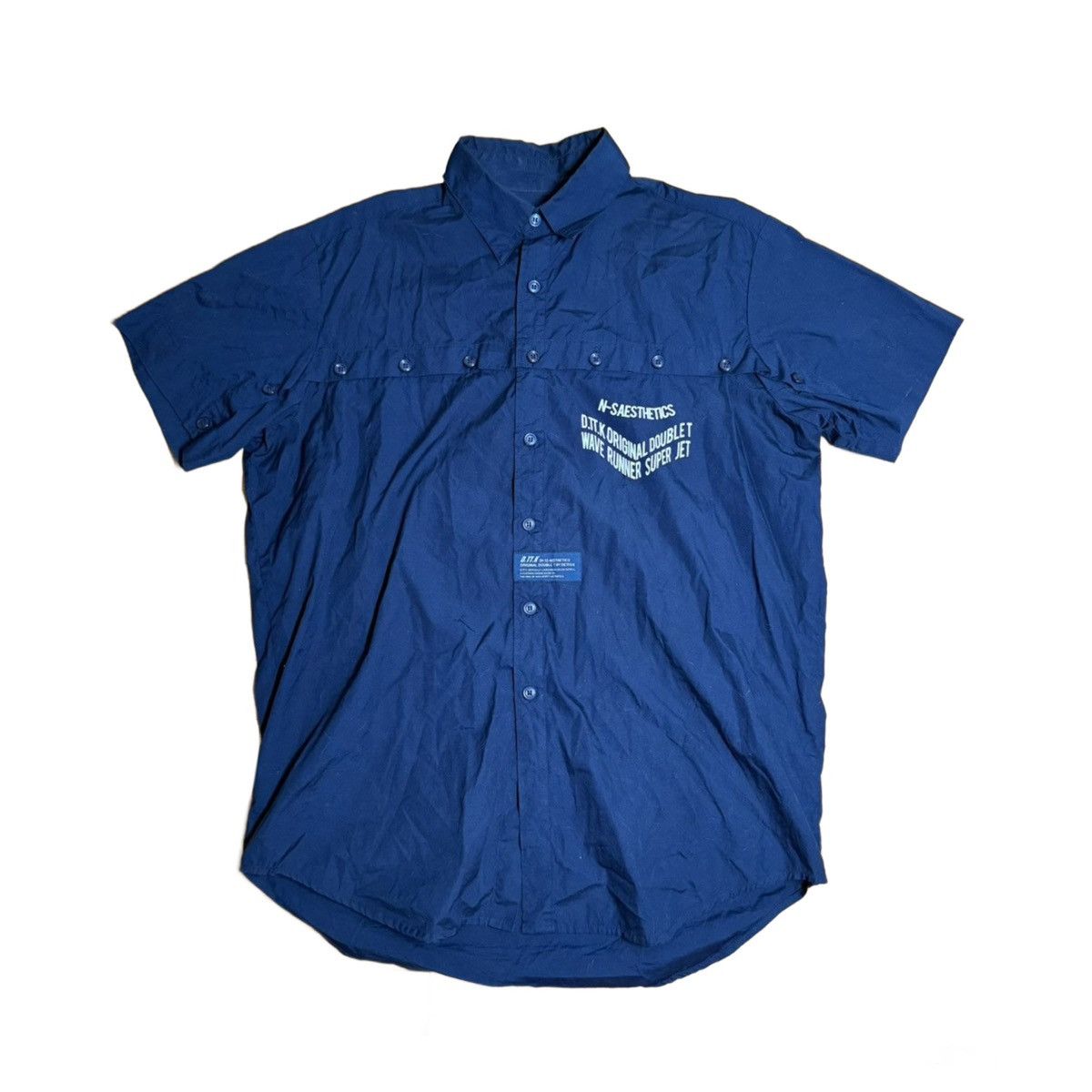 D.TT.K Navy Blue D.TT.K Deconstructable Worker Polo Shirt Detto K Size US L / EU 52-54 / 3 - 1 Thumbnail