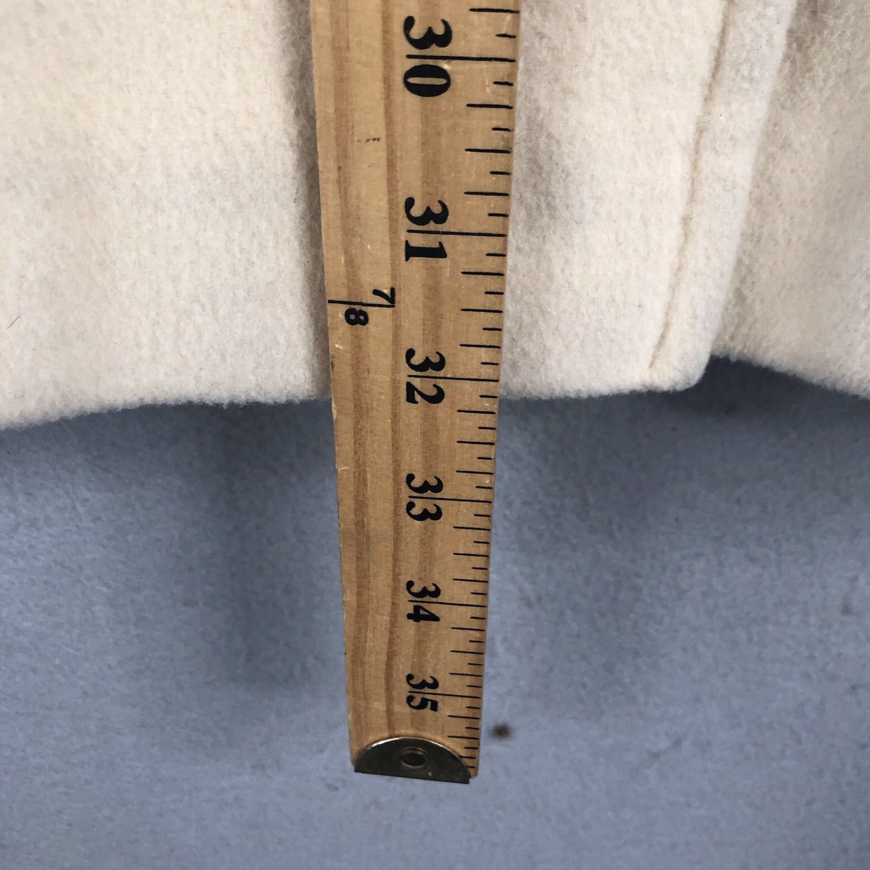 Vintage VINTAGE Larry Levine Coat Womens Large Cream Lambswool Cashmere Pea Coat Jacket Size L / US 10 / IT 46 - 5 Thumbnail