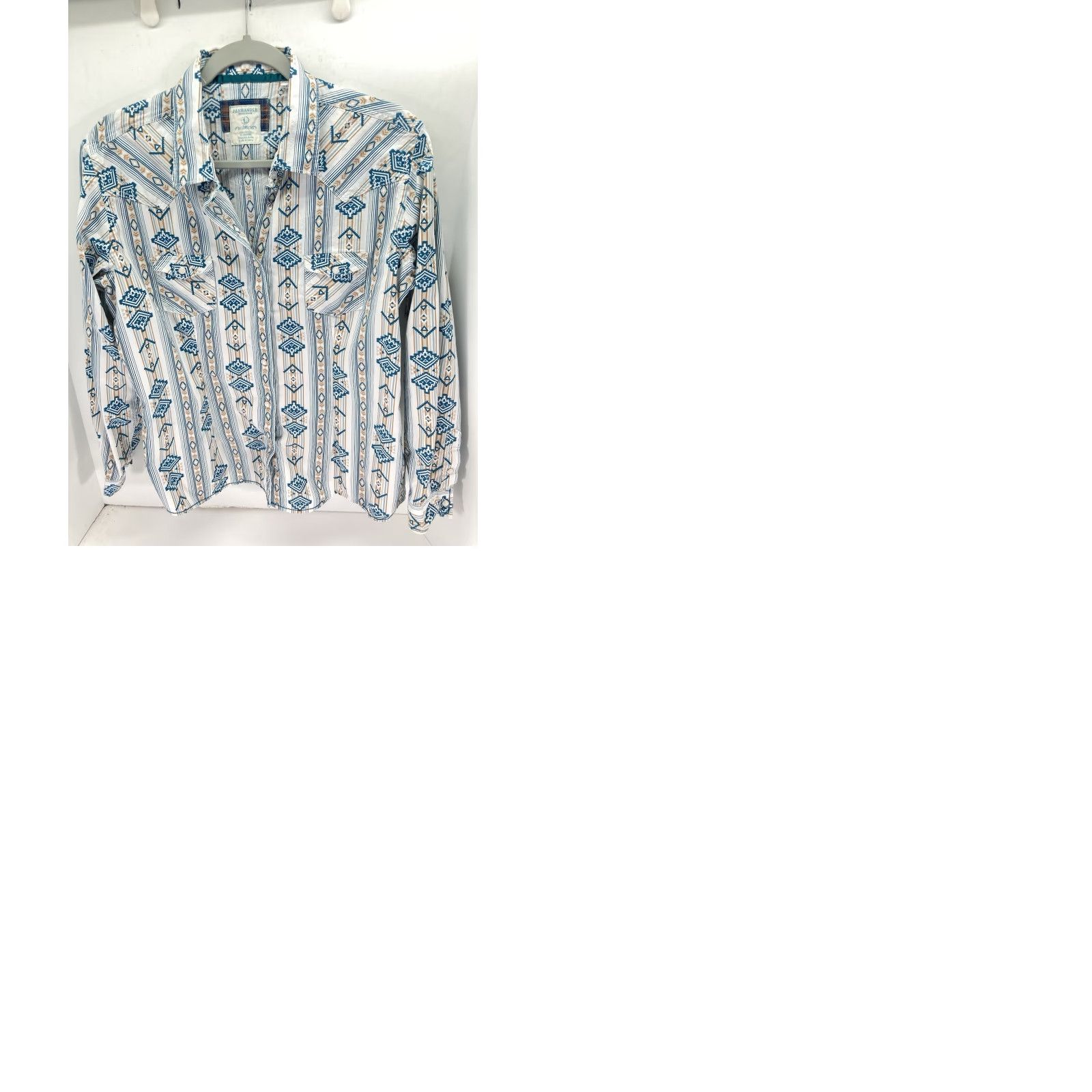 Vintage Panhandle Slim Rough Stock Aztec Pearl Snap Shirt Women Large Green Long Sleeve Size L / US 10 / IT 46 - 9 Thumbnail