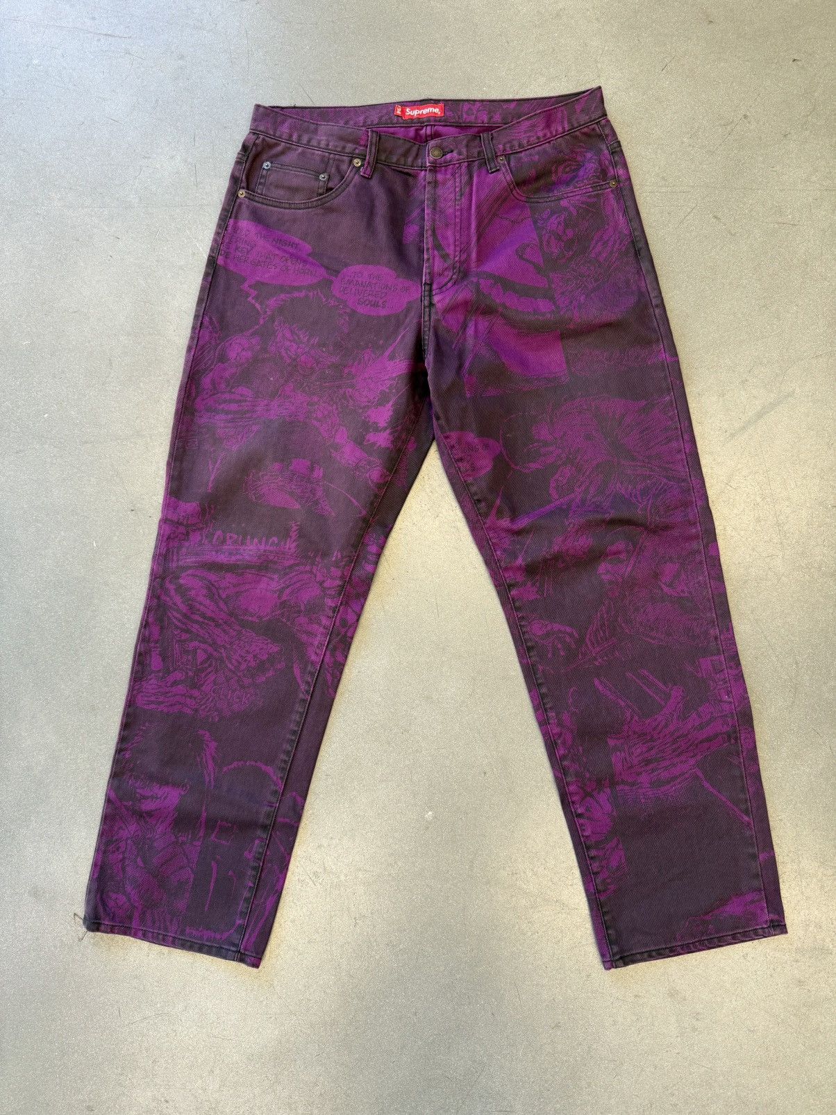パンツ Supreme crow jean 30 Supreme / The Crow Regular Jean Purple | Hype Clothinga