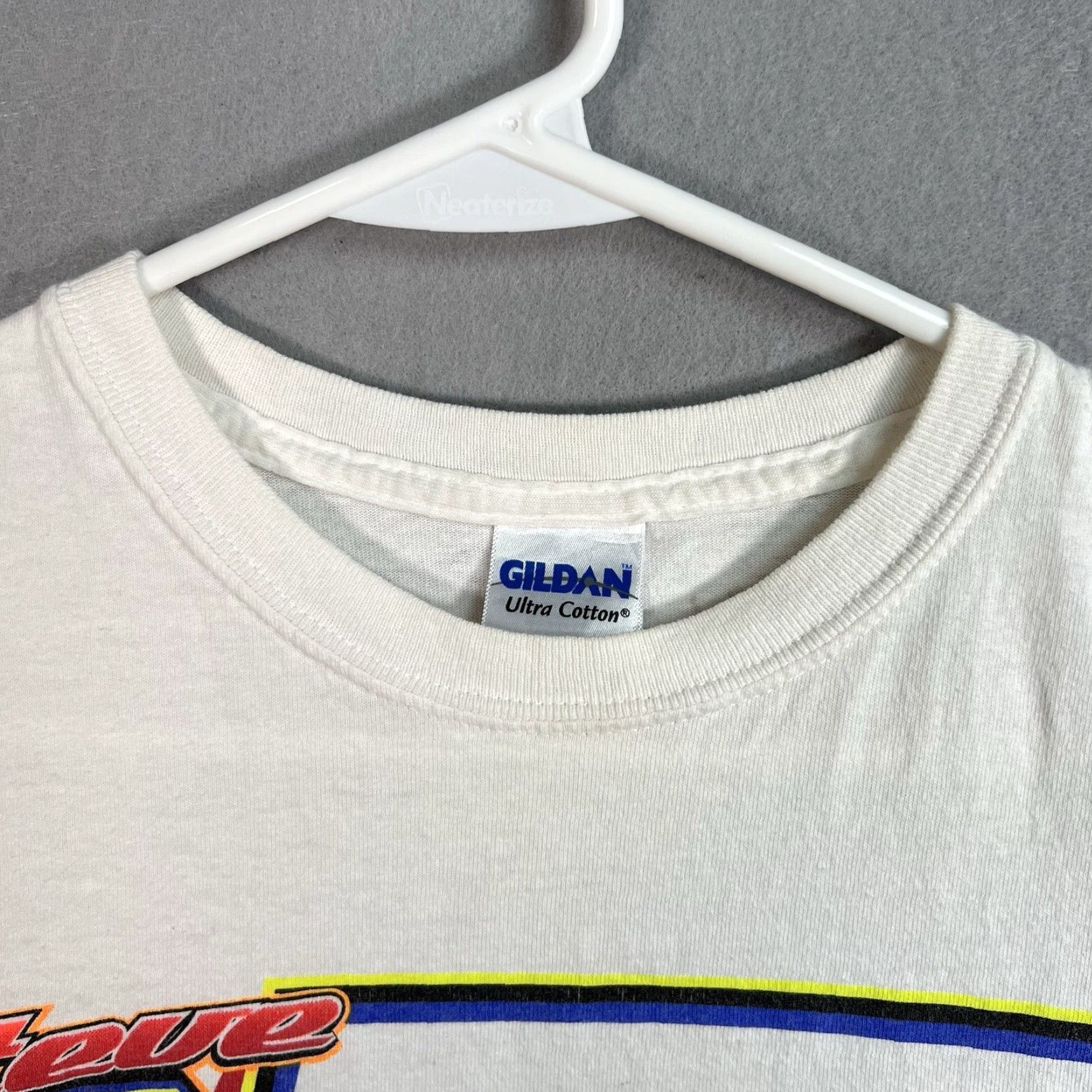 Gildan VINTAGE Steve Holzkamper Sprint Car Racing Shirt Adult Medium White Mens Size US M / EU 48-50 / 2 - 6 Thumbnail