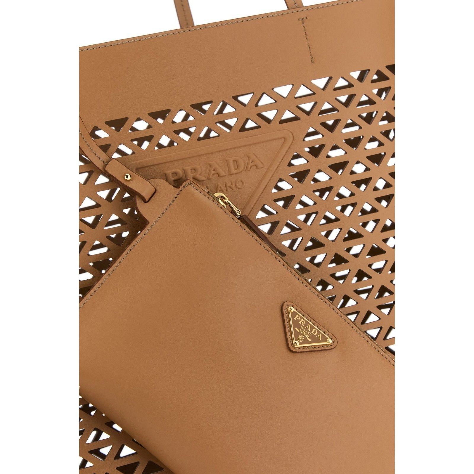 Prada PRADA Basket Shopper Brown Leather Tote Bag New & Authentic Size ONE SIZE - 4 Thumbnail