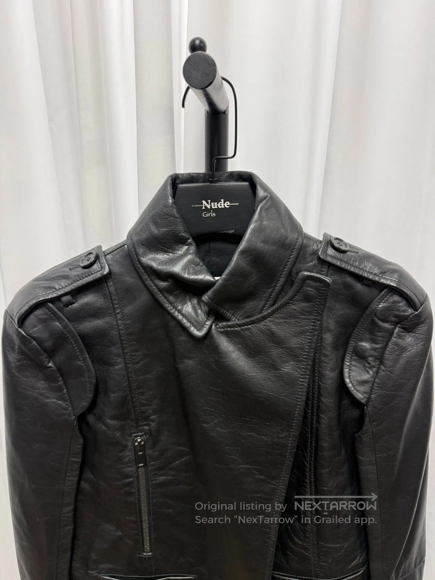 Maison Margiela Maison Margiela Slant Zipper Detachable Sleeves Leather Jac Size US XXS / EU 40 - 4 Thumbnail
