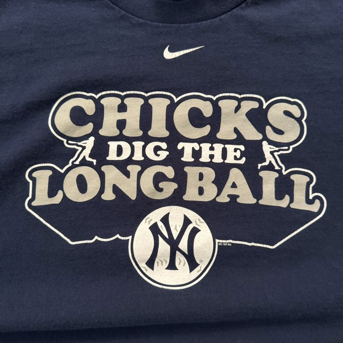 Adidas × Nike × Stussy Vintage Y2K New York Yankees Nike Center Swoosh Graphic Tee Size US XL / EU 56 / 4 - 3 Thumbnail