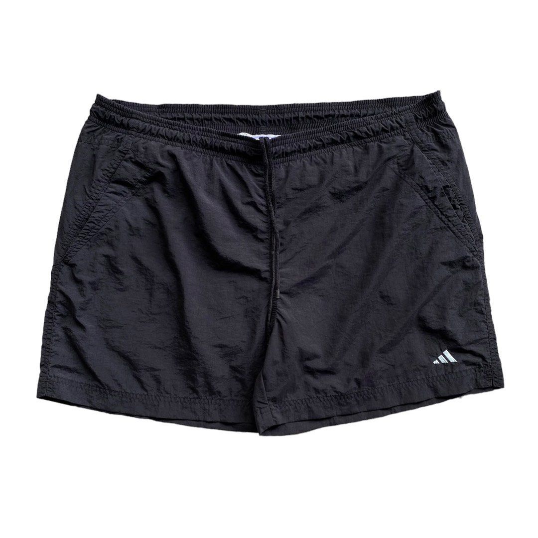 80'S Adidas nylon shorts, short pants, men's size S, vintage Nylon black type Vintage Second Hand
