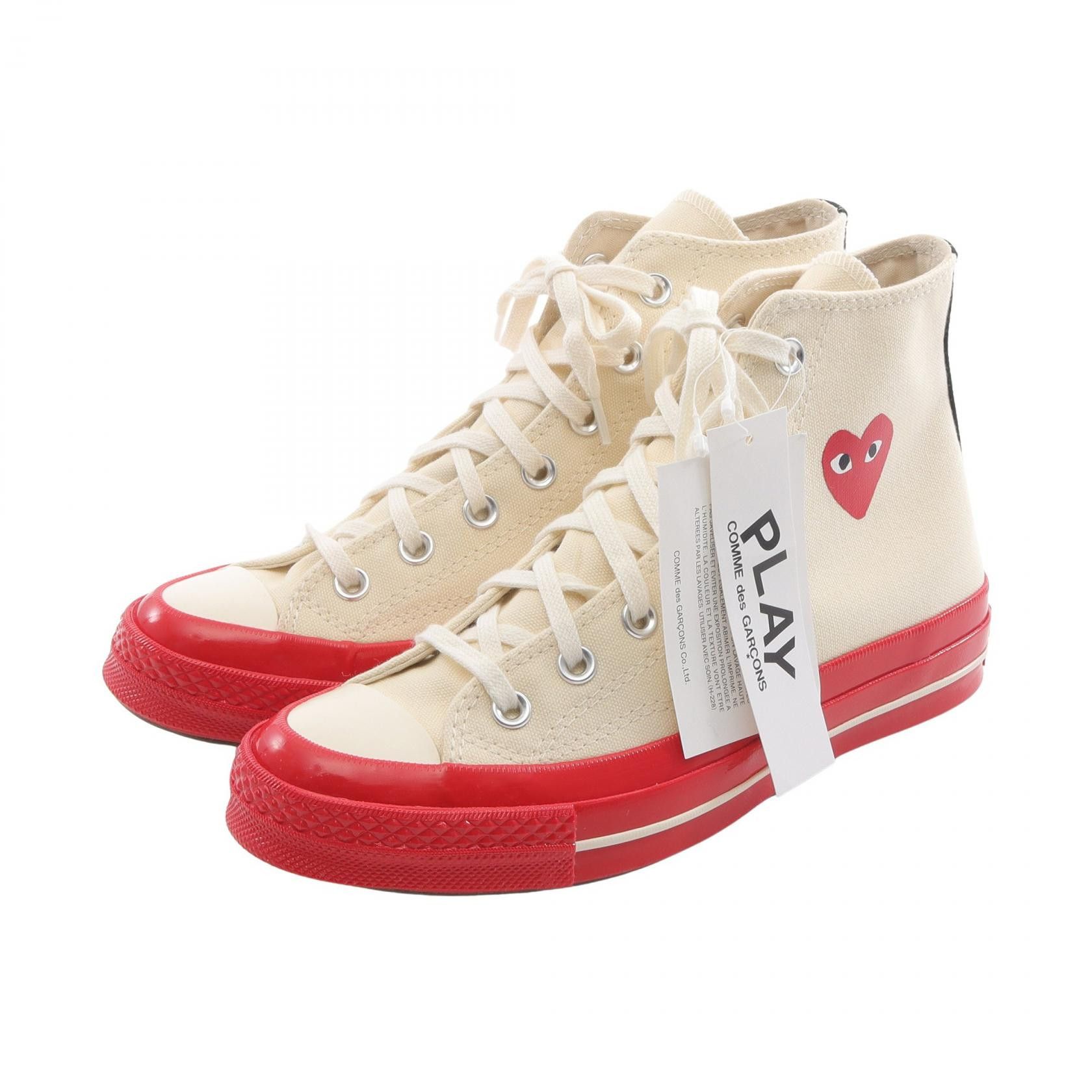 Comme des Garcons Comme des Garcons PLAY COMME des GARCONS CONVERSE Canvas Sneakers Textile Shoes AZ-K124-001-29 DUTY FREE for USA Size ONE SIZE - 1 Thumbnail